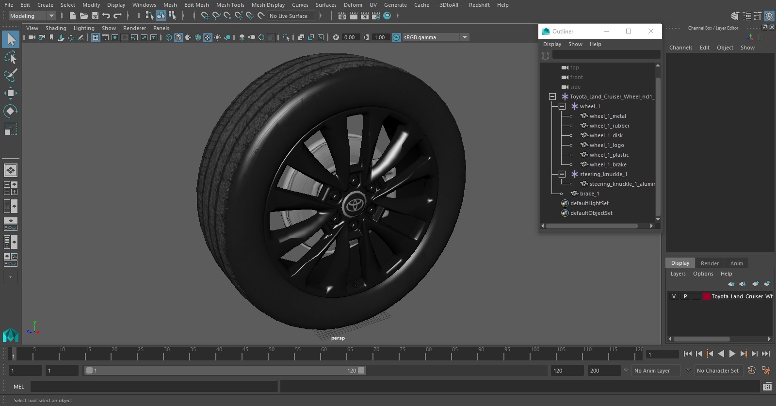 3D model Toyota Land Cruiser Wheel