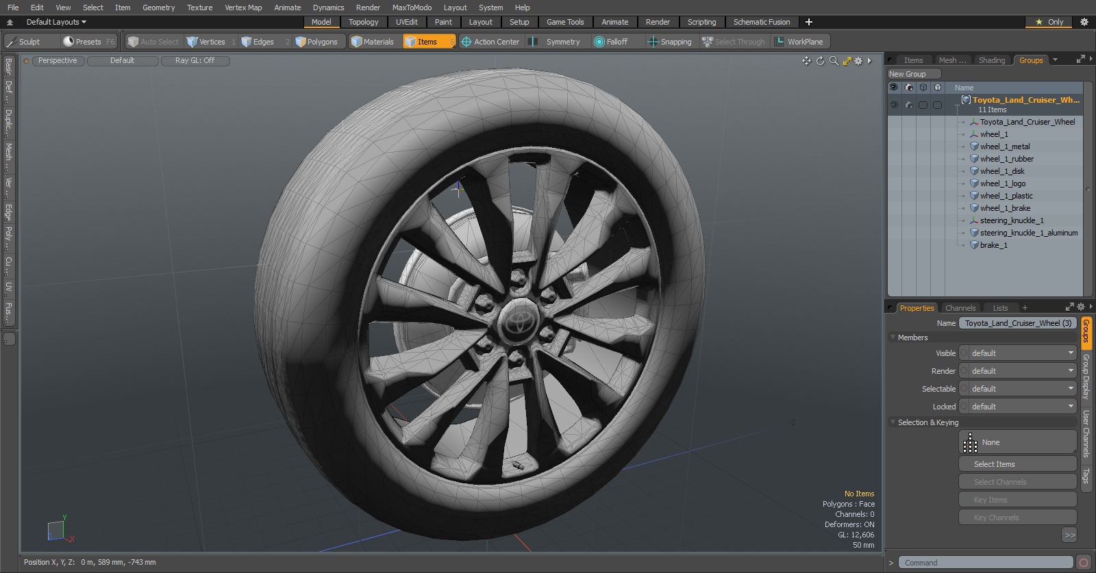 3D model Toyota Land Cruiser Wheel