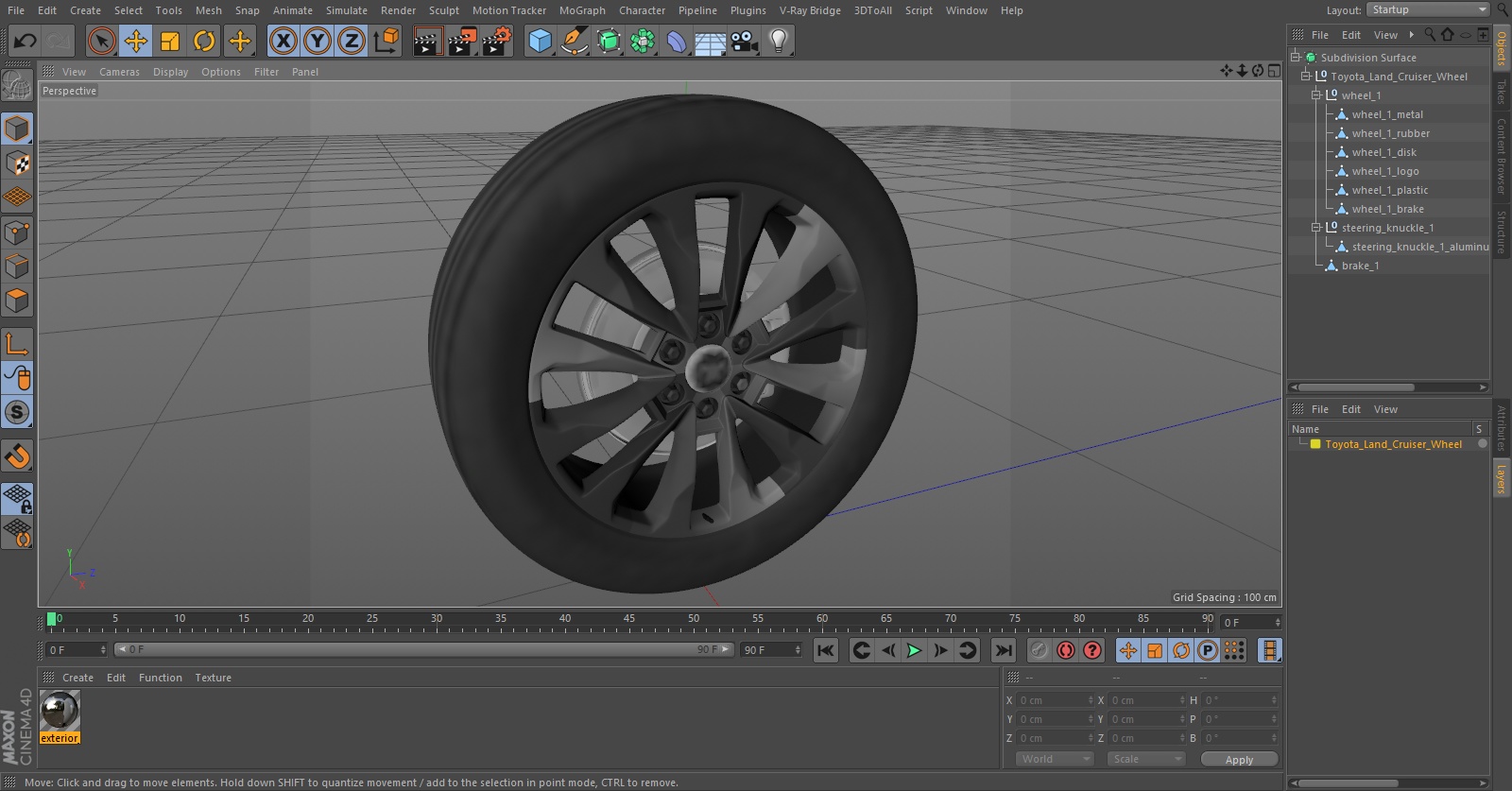 3D model Toyota Land Cruiser Wheel