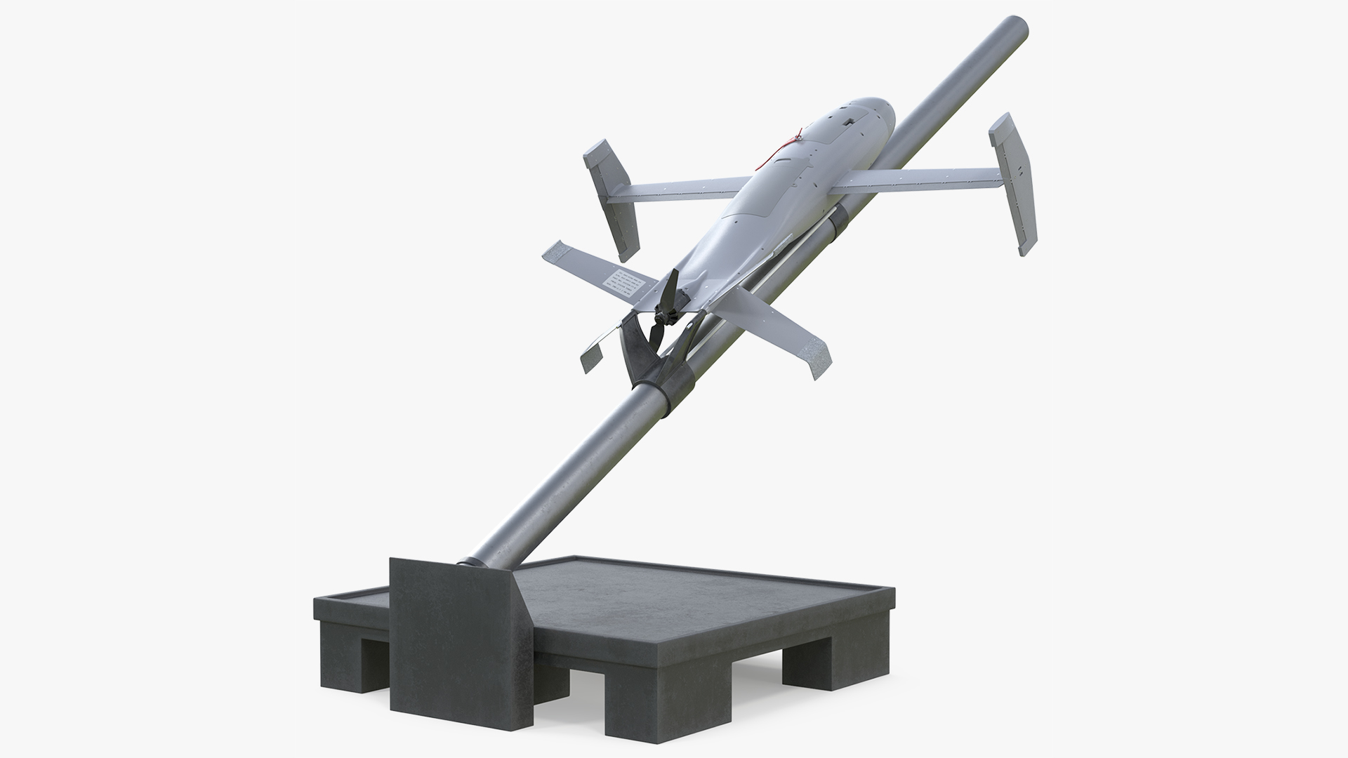 Merops UAV Interceptor with Launch Rail 3D model preview