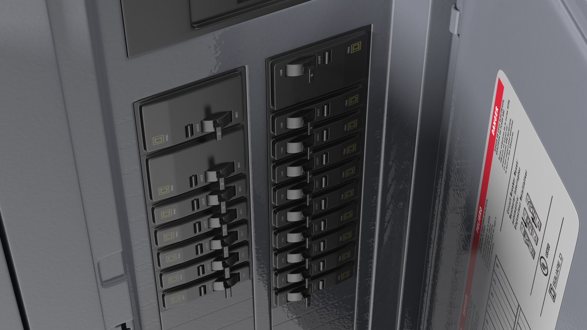 3D model Industrial Large Cabinet With Fuses