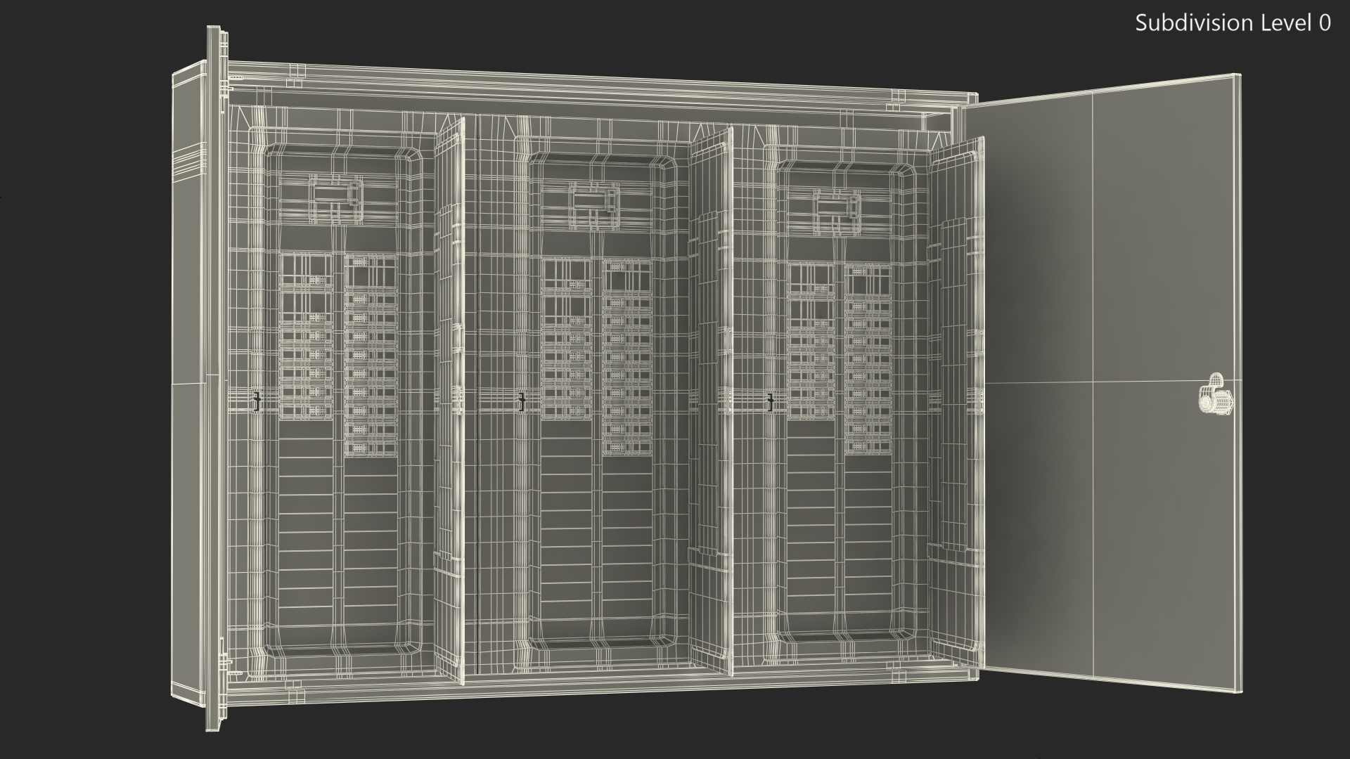 3D model Industrial Large Cabinet With Fuses