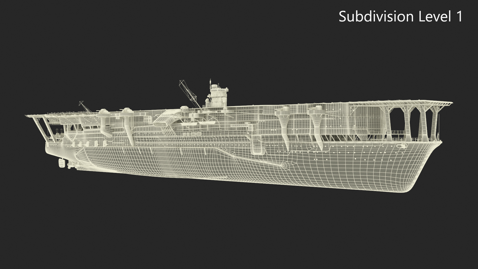 3D model Japanese Aircraft Carrier Kaga