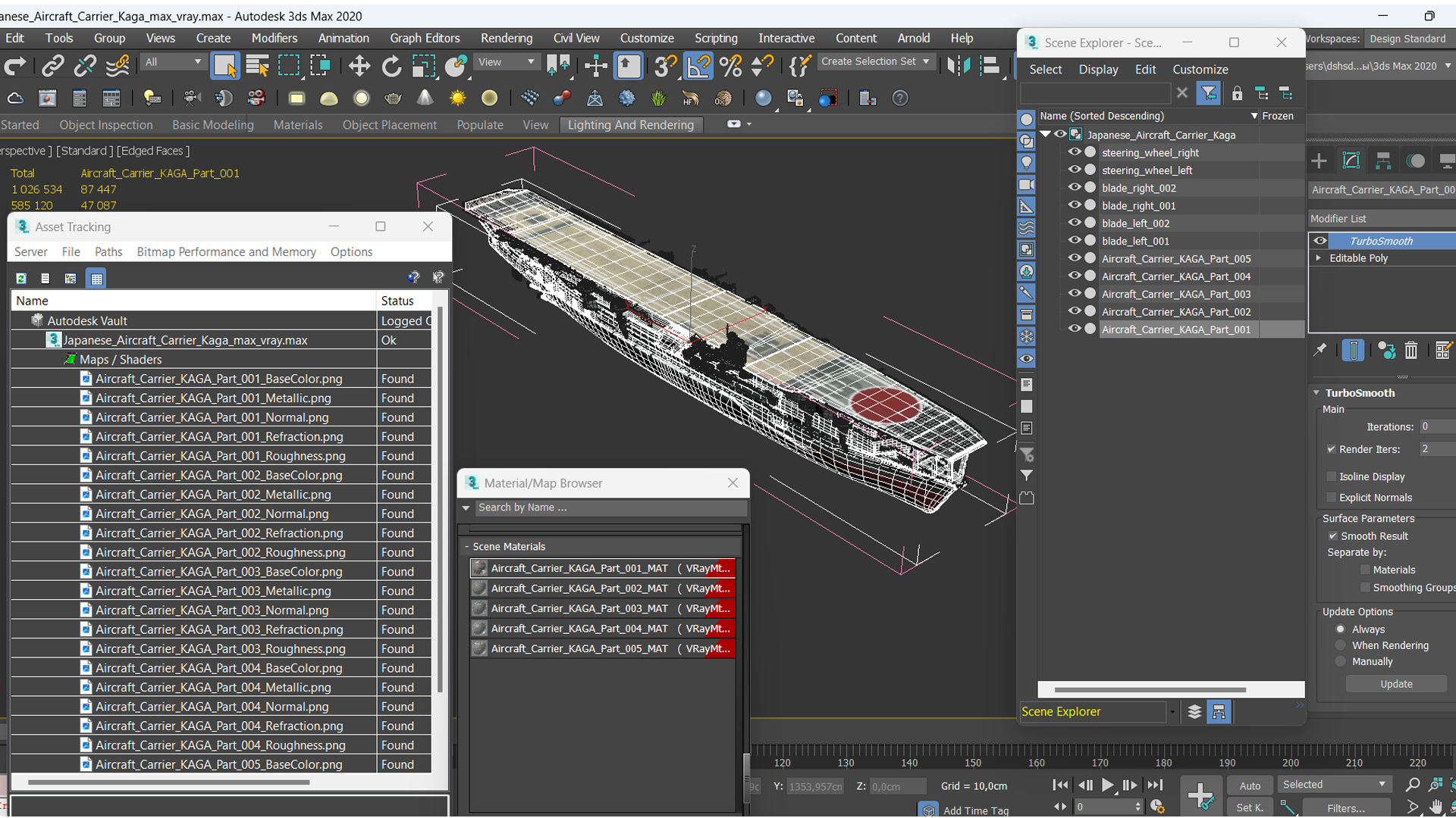 3D model Japanese Aircraft Carrier Kaga