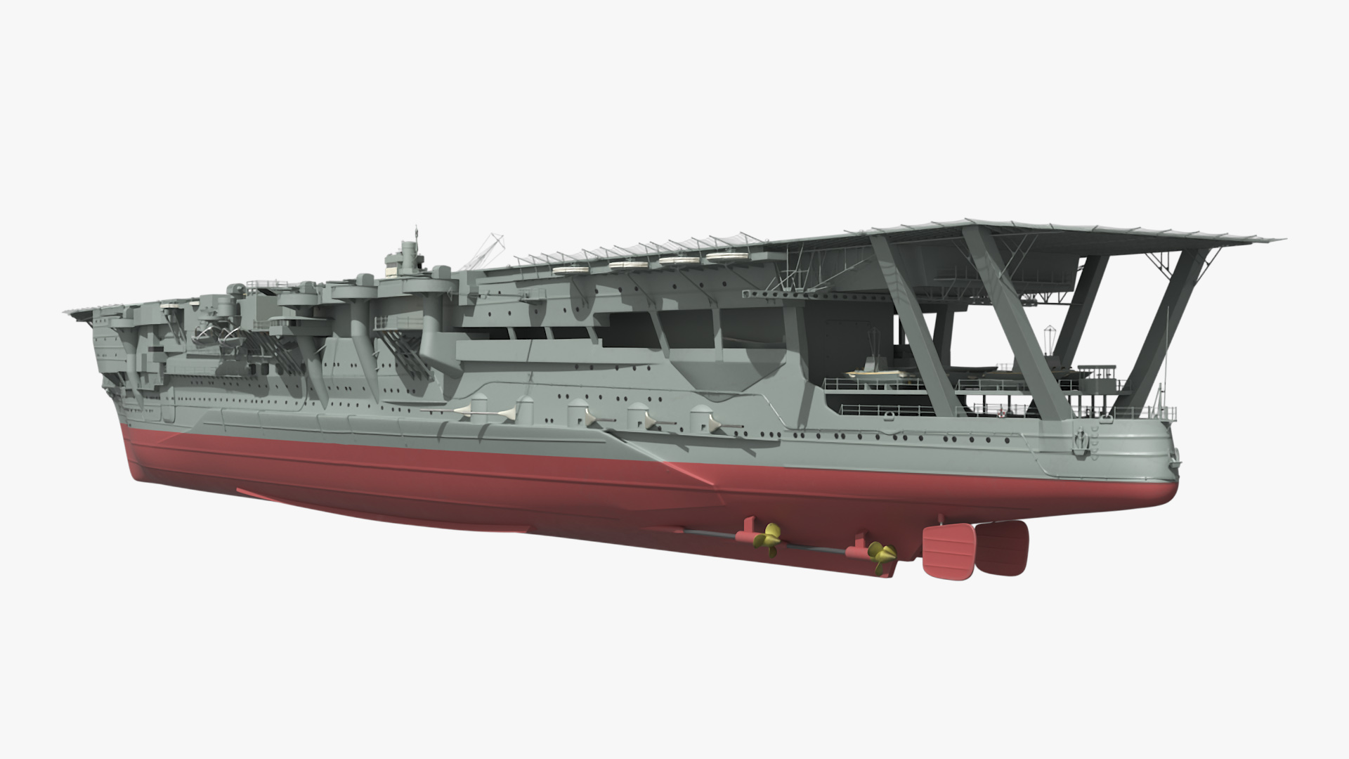 3D model Japanese Aircraft Carrier Kaga