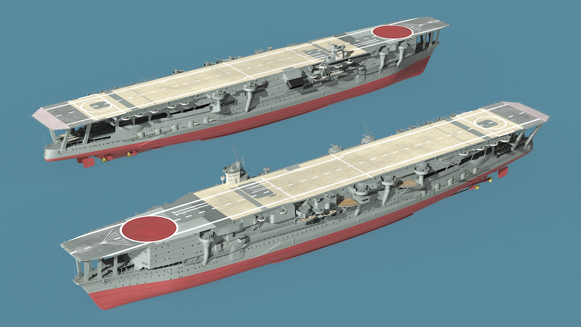 3D model Japanese Aircraft Carrier Kaga