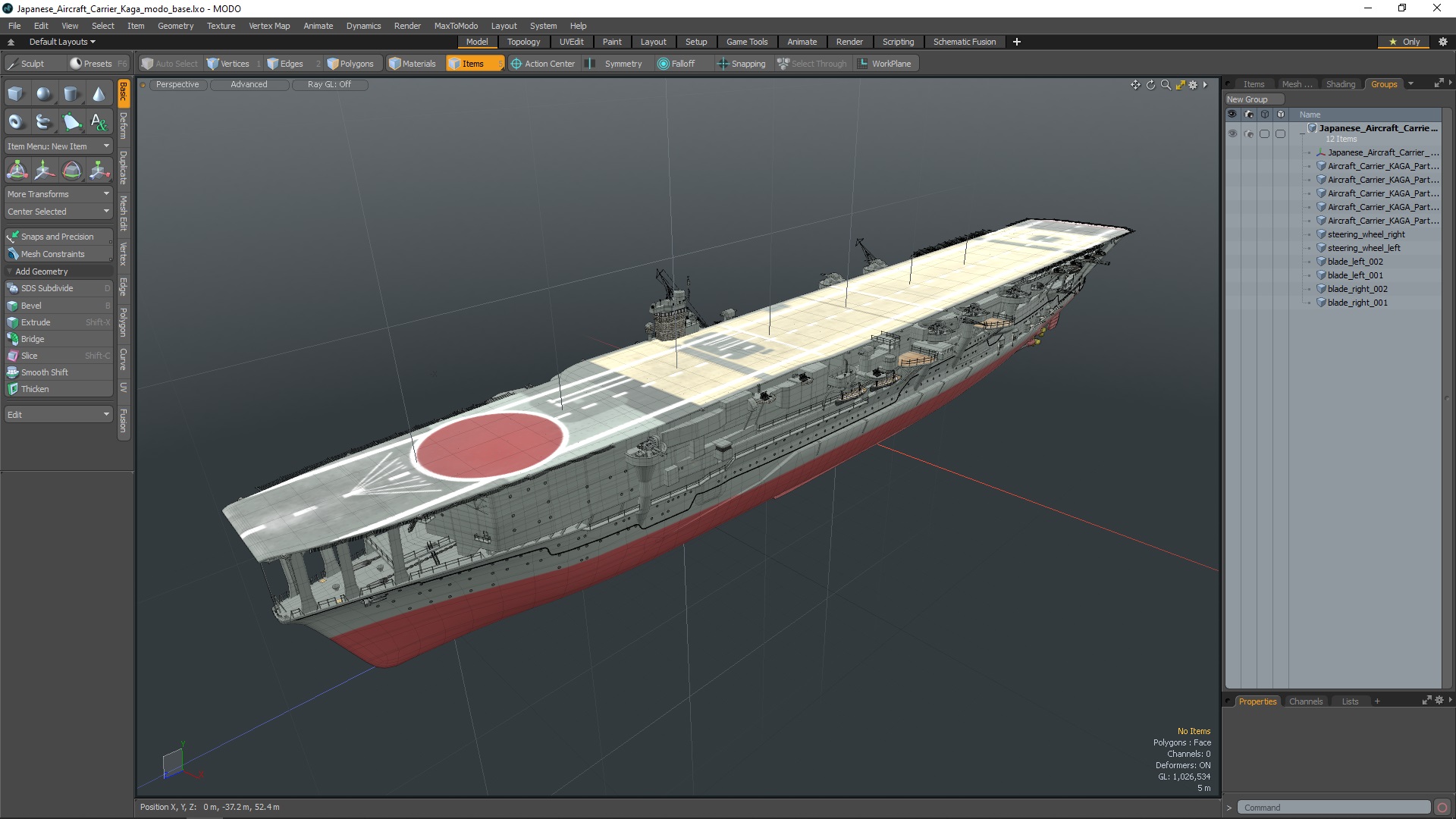 3D model Japanese Aircraft Carrier Kaga