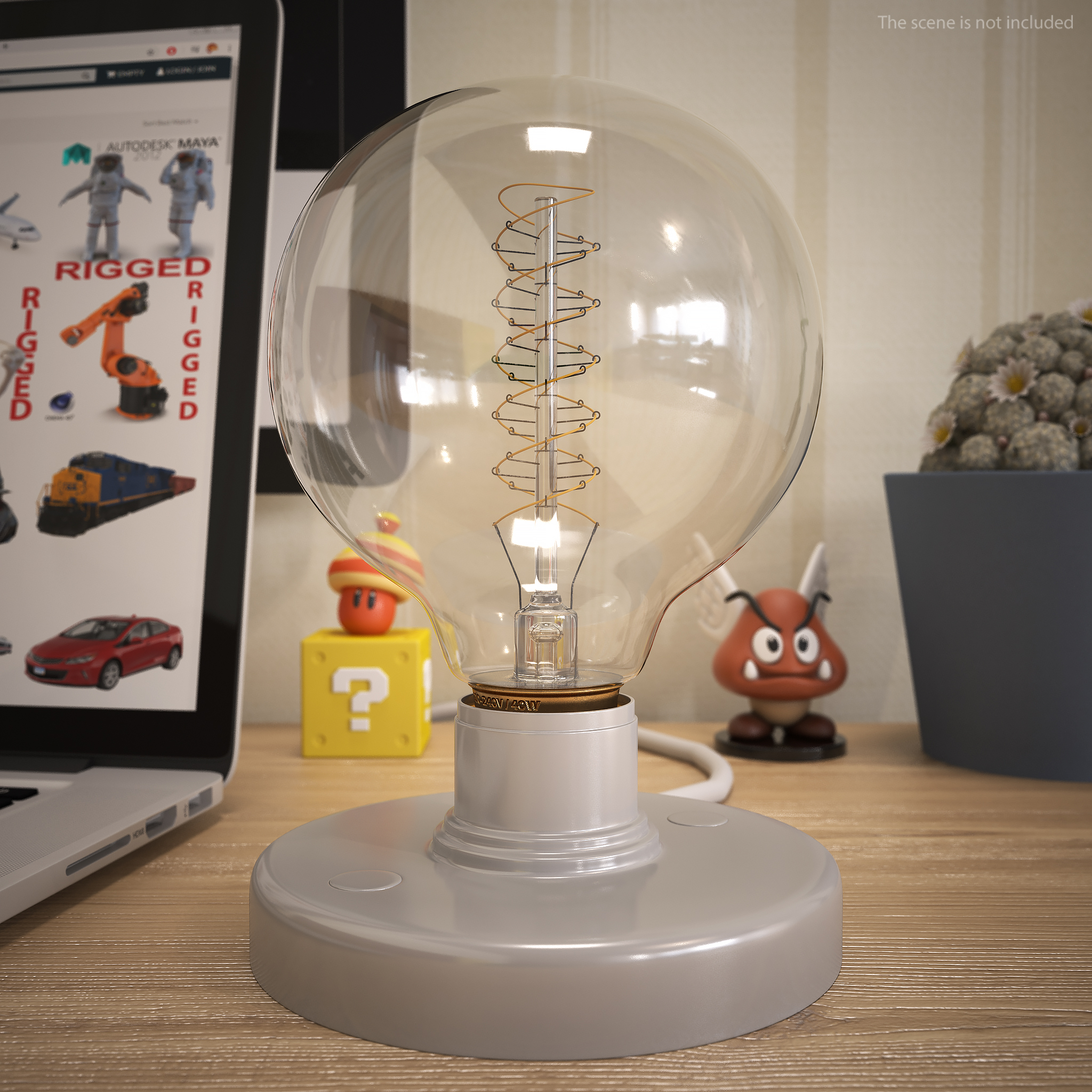 3D Antique Edison Bulb G95 model