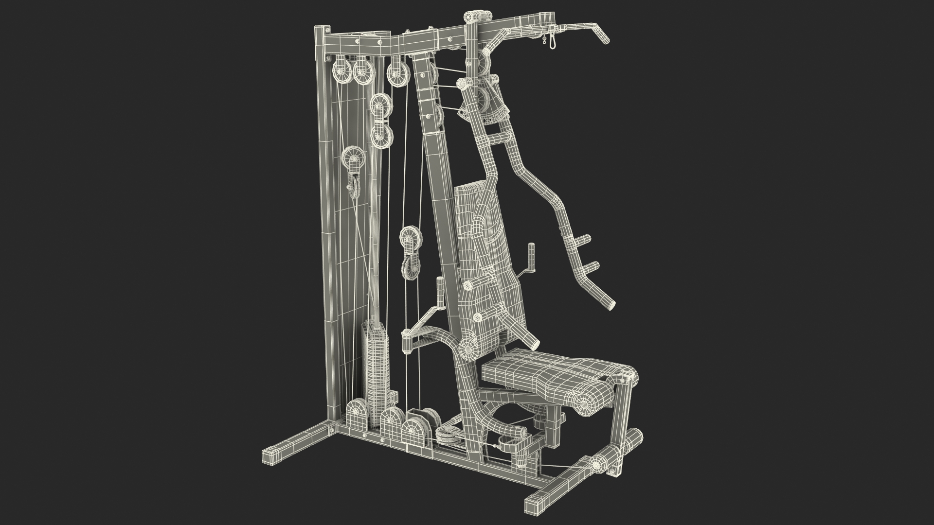 Multi Fitness Equipment Home Gym 3D
