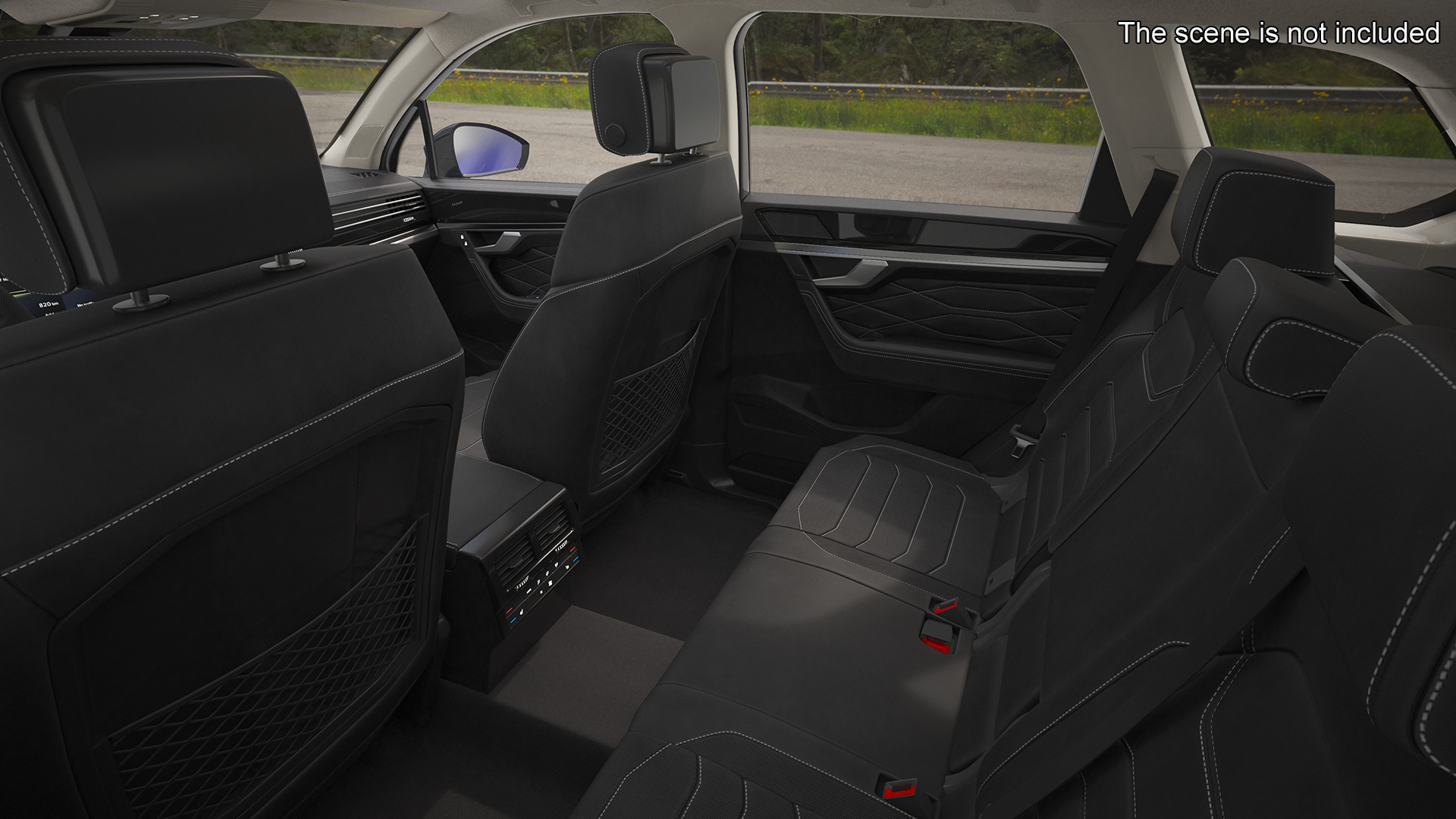 Volkswagen Touareg 2024 Blue Lights On Rigged for Maya 3D model