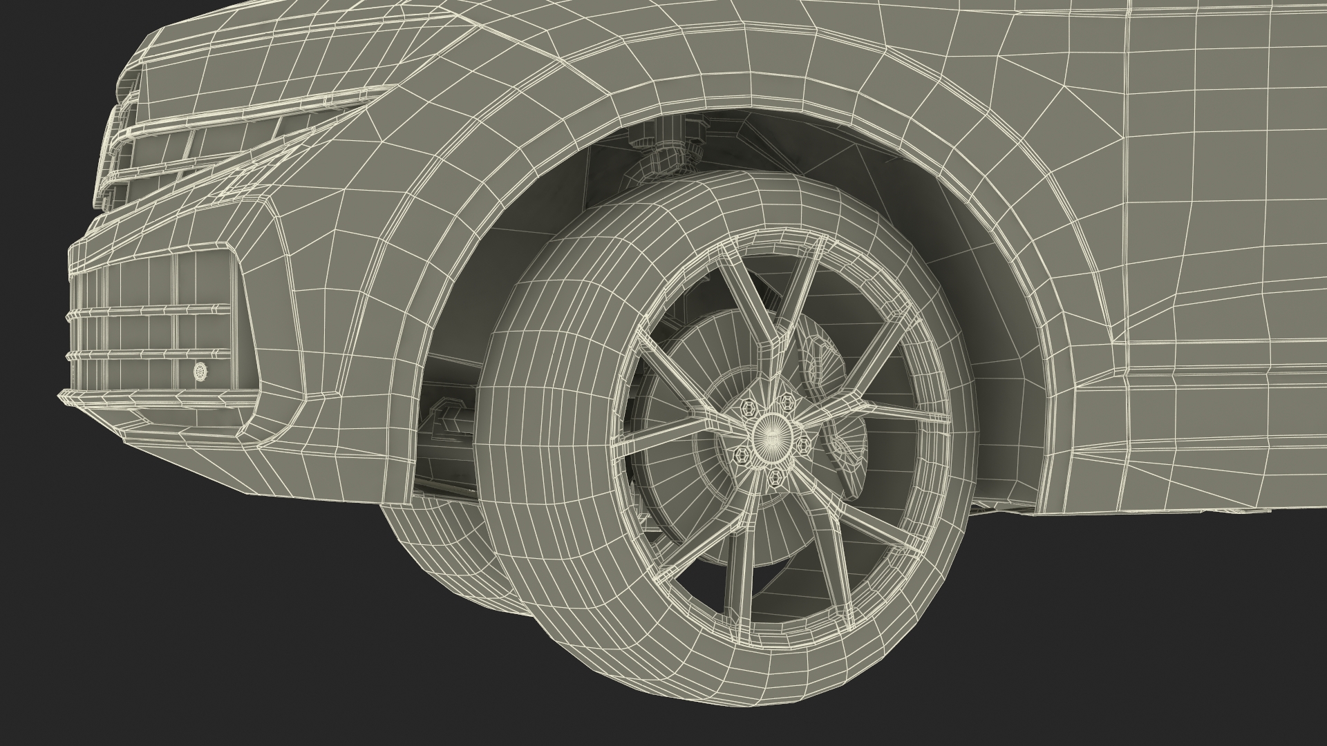 Volkswagen Touareg 2024 Blue Lights On Rigged for Maya 3D model