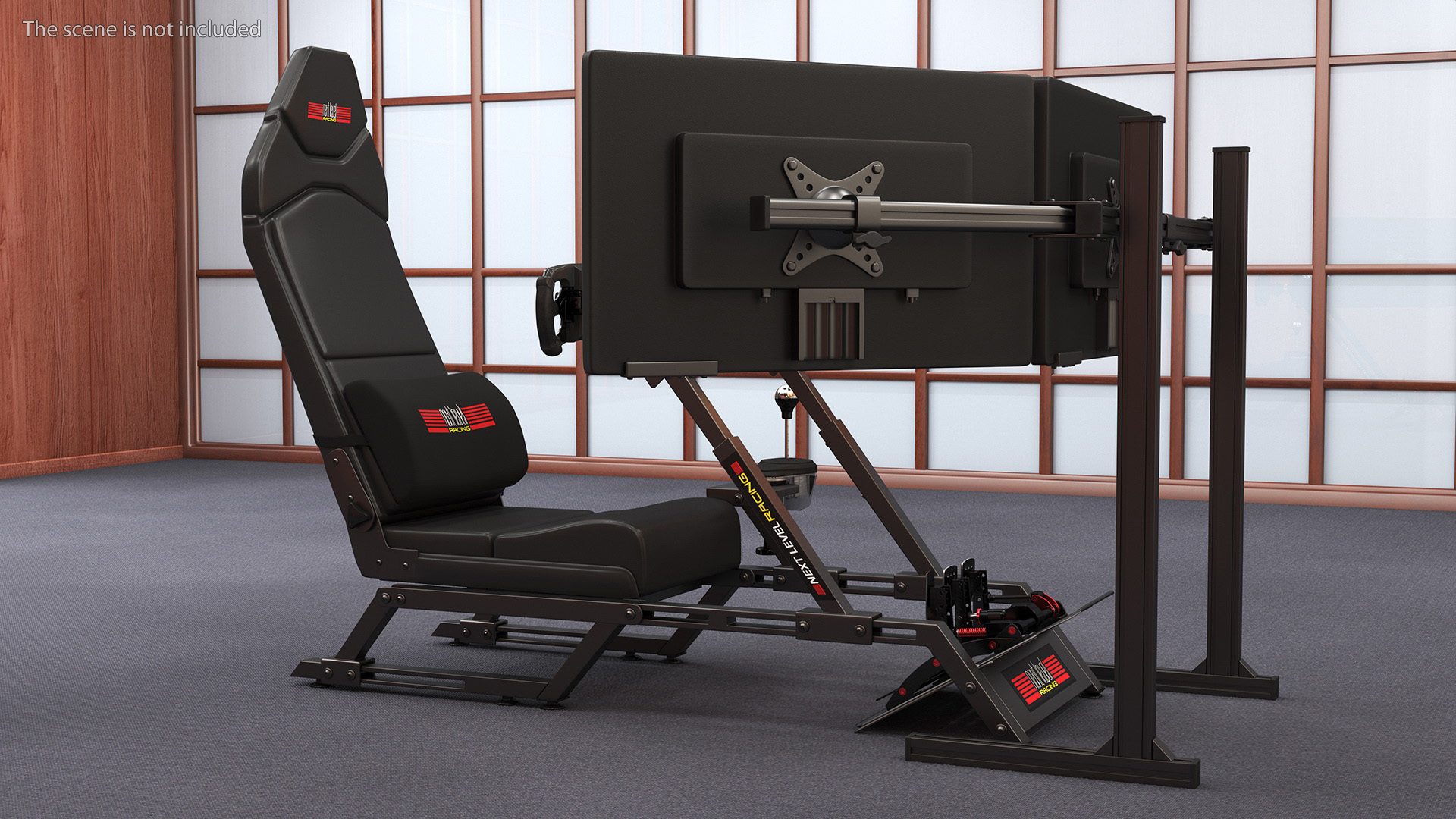 3D F-GT Racing Simulator Rig GT with 3 Screens model