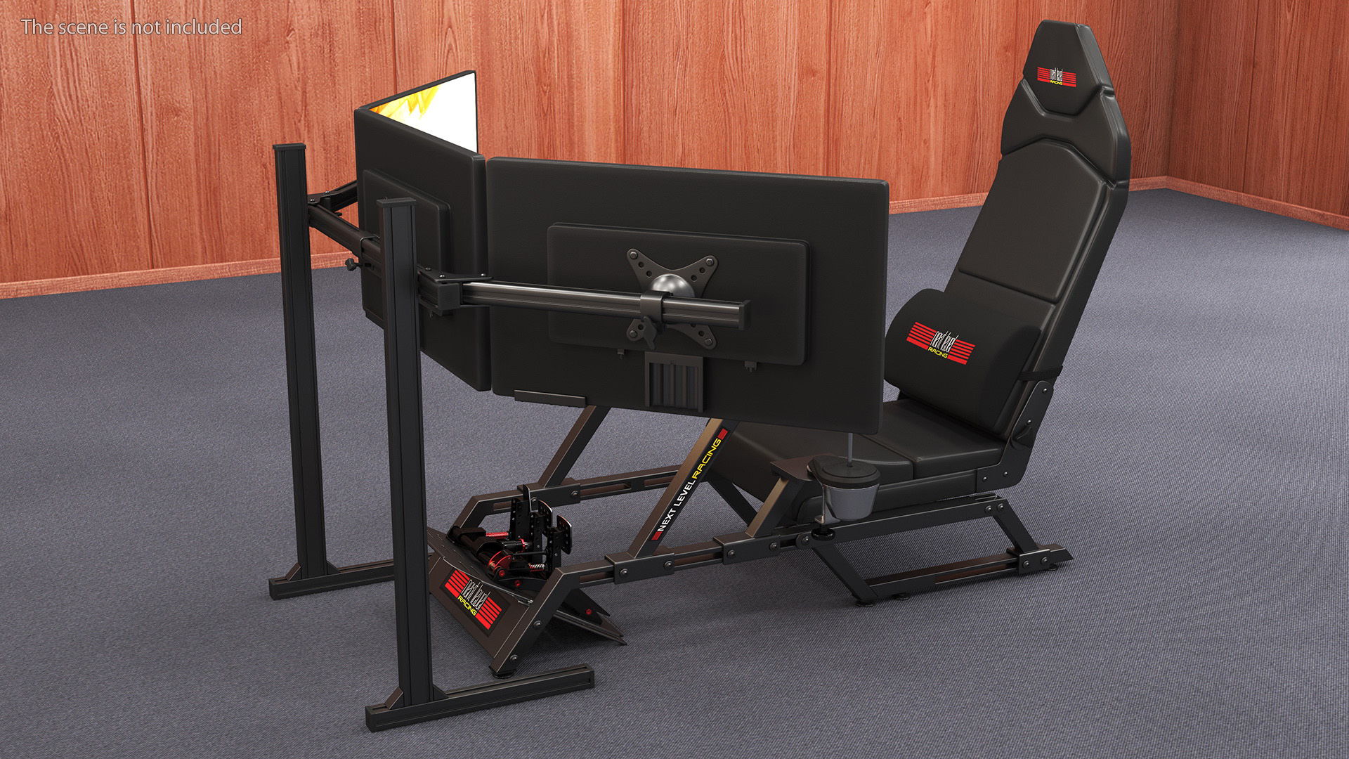 3D F-GT Racing Simulator Rig GT with 3 Screens model