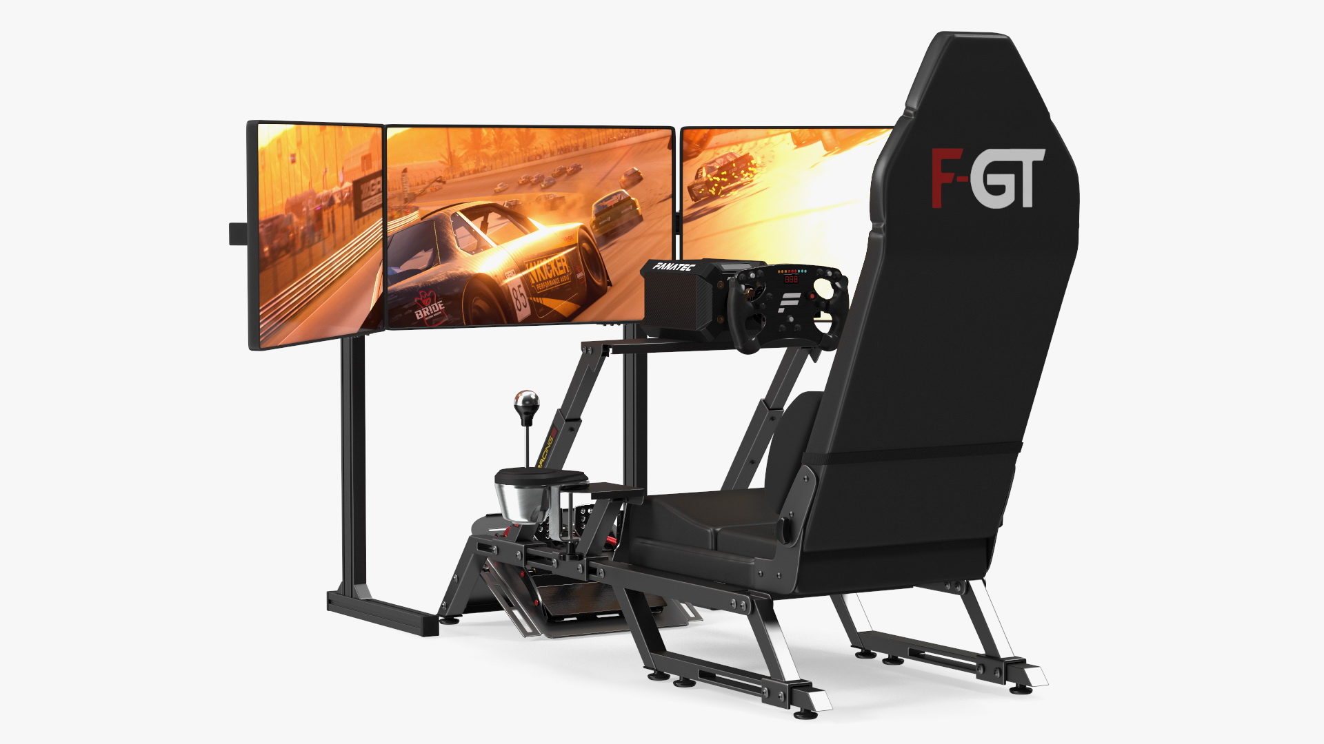 3D F-GT Racing Simulator Rig GT with 3 Screens model