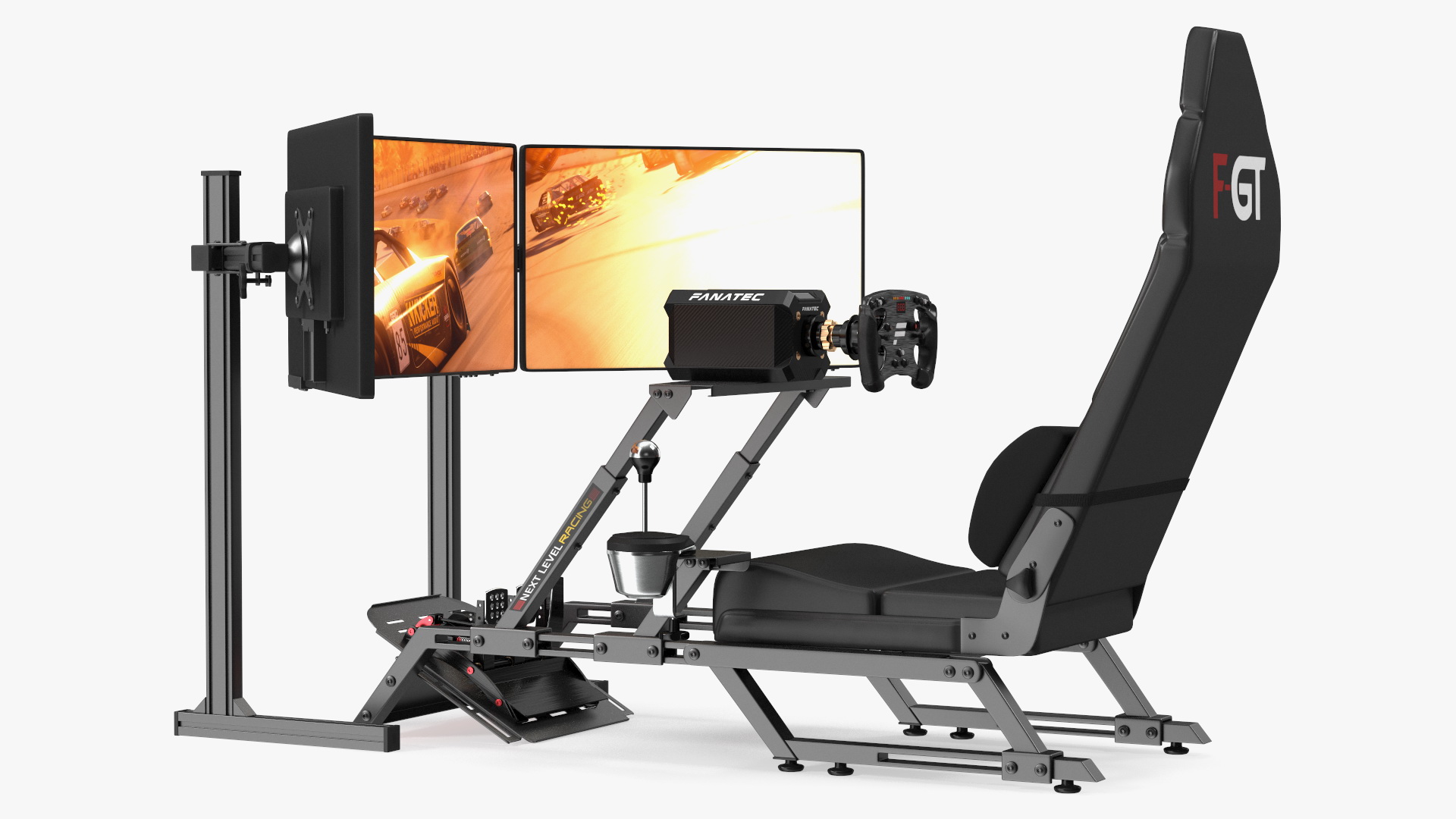 3D F-GT Racing Simulator Rig GT with 3 Screens model