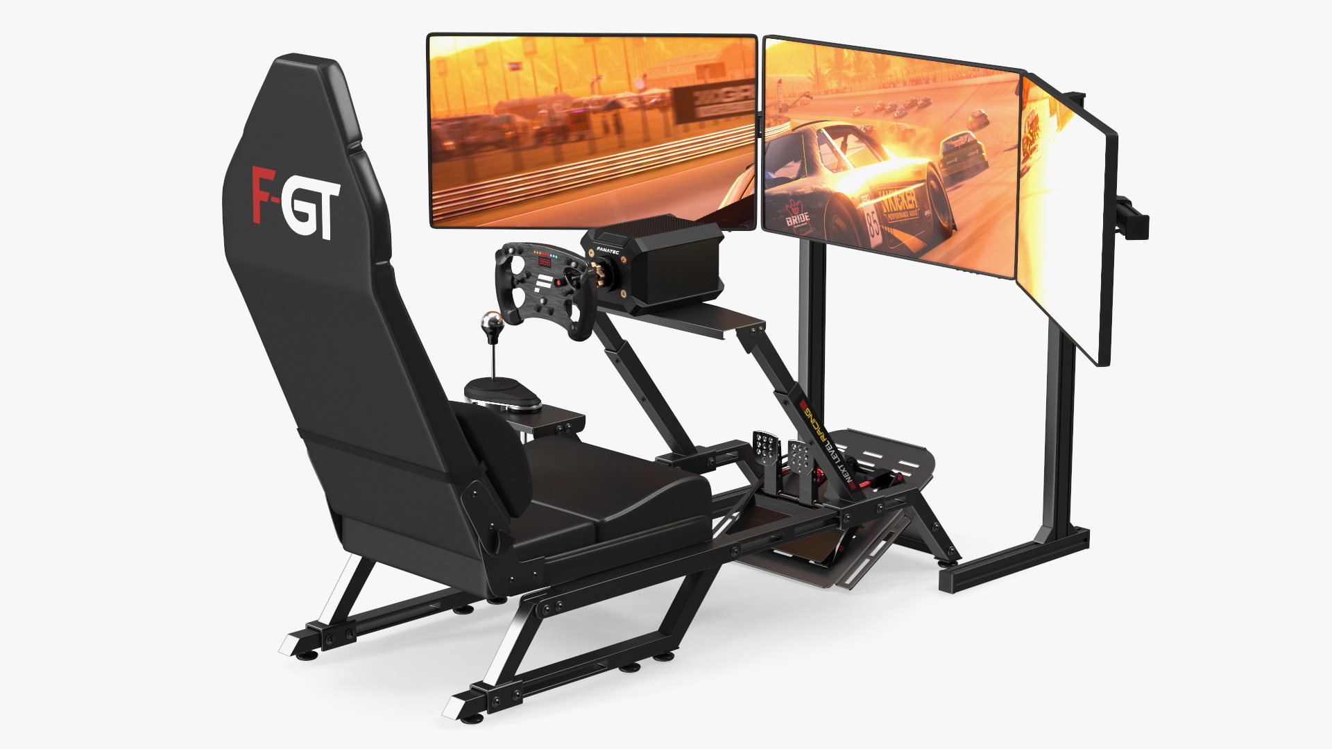 3D F-GT Racing Simulator Rig GT with 3 Screens model