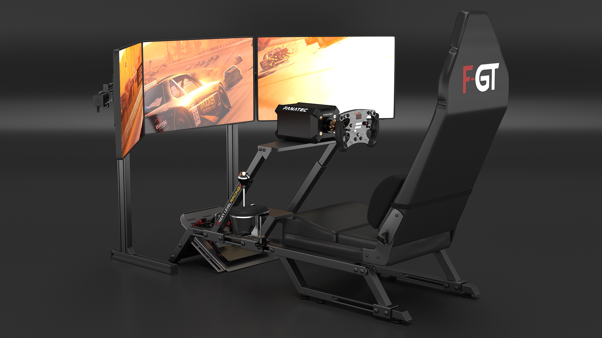 3D F-GT Racing Simulator Rig GT with 3 Screens model