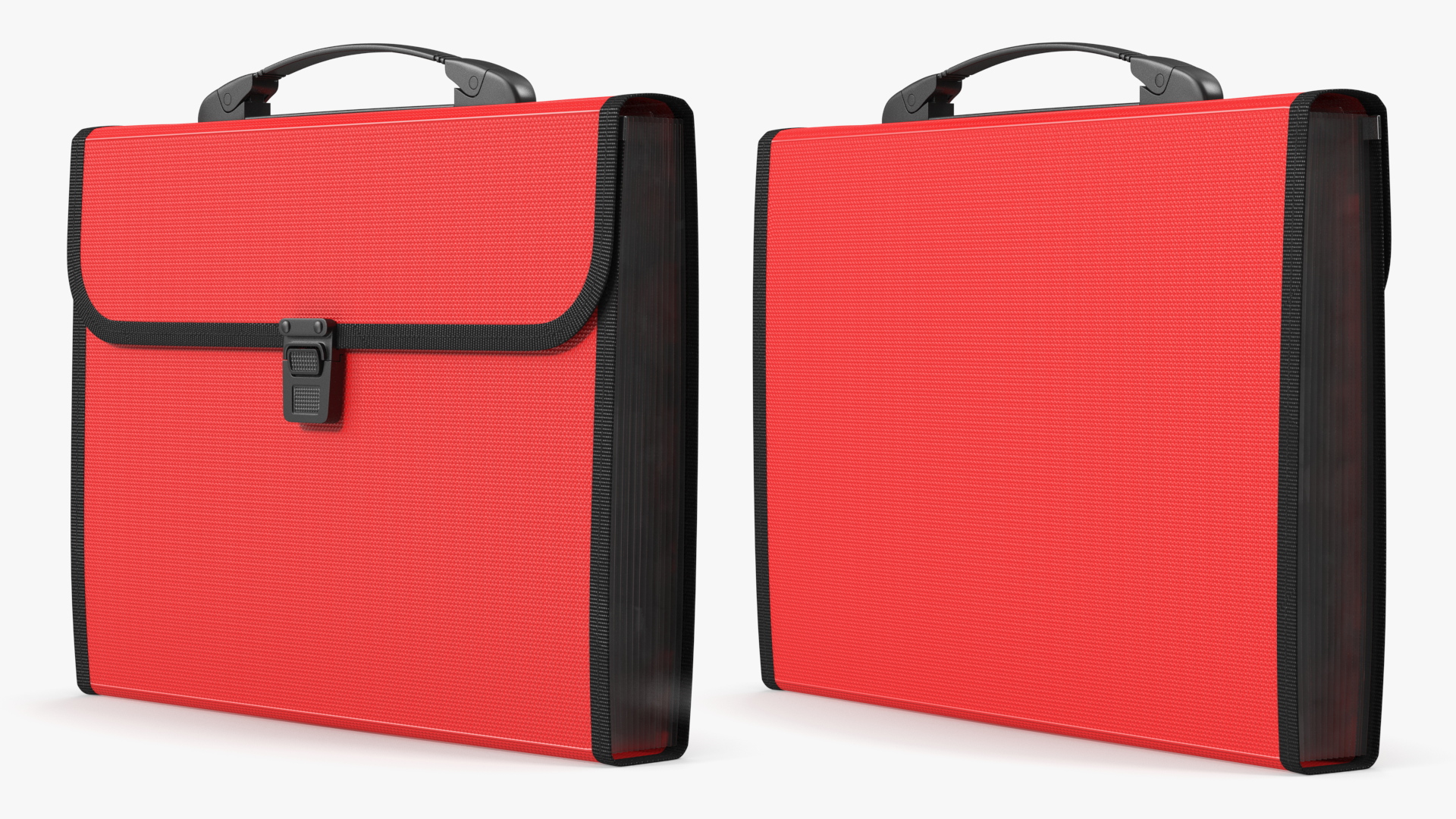 Expanding File Folder with Handle Red 3D
