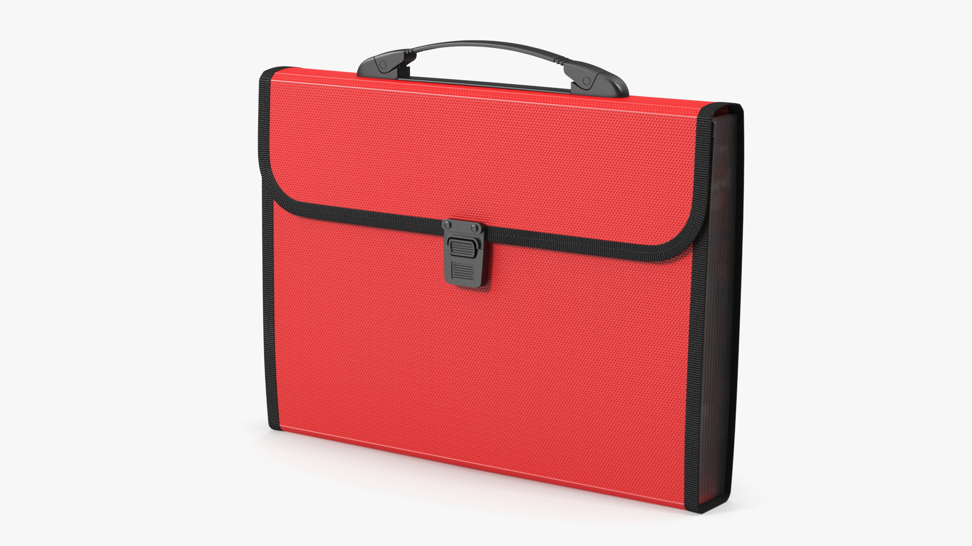 Expanding File Folder with Handle Red 3D