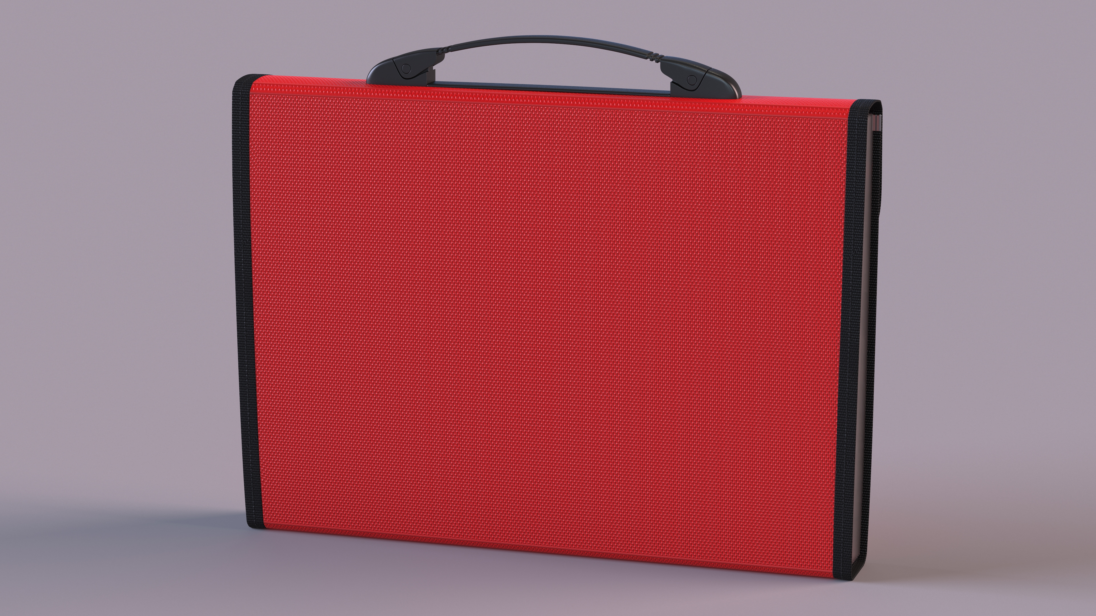 Expanding File Folder with Handle Red 3D