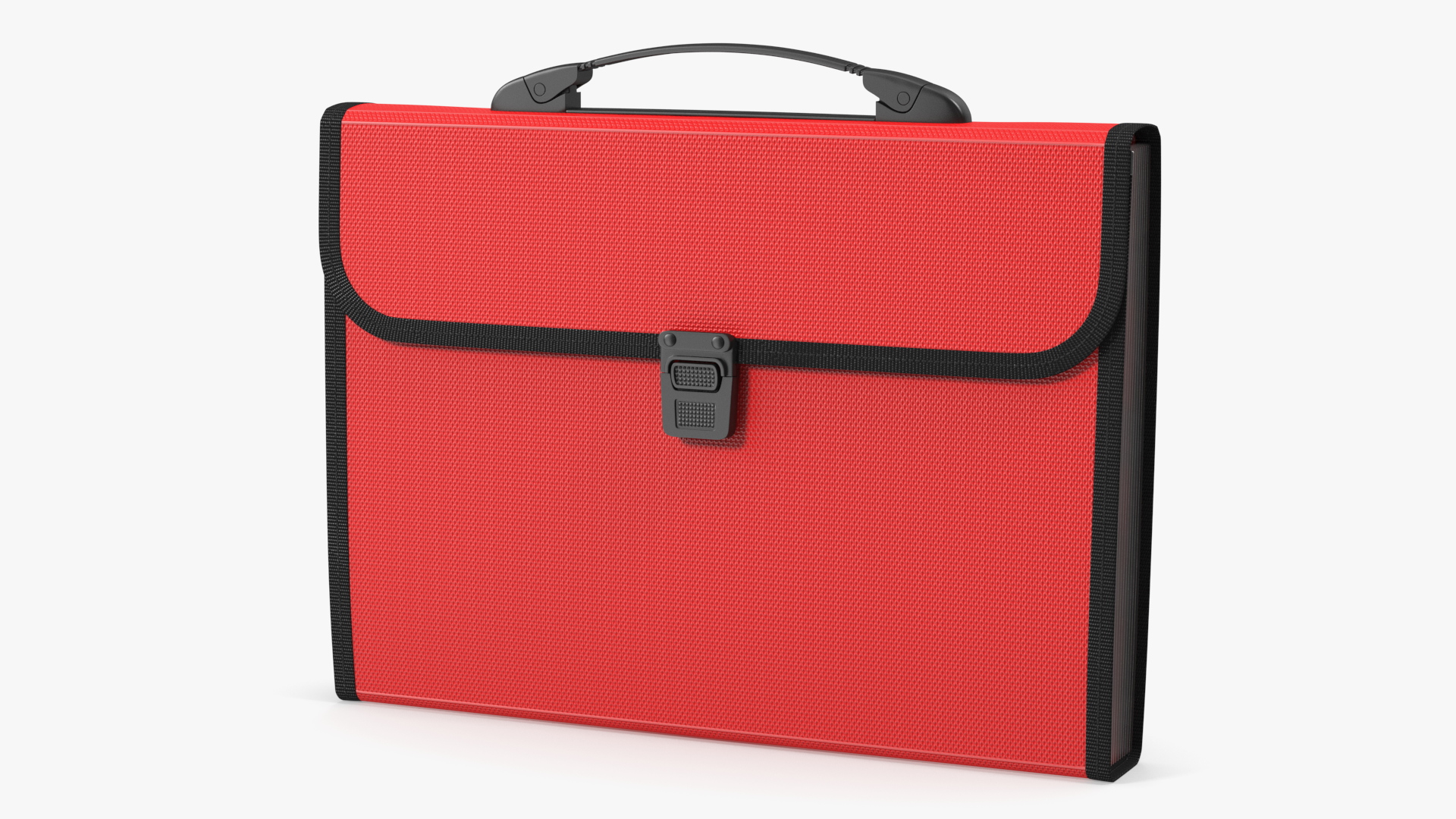 Expanding File Folder with Handle Red 3D