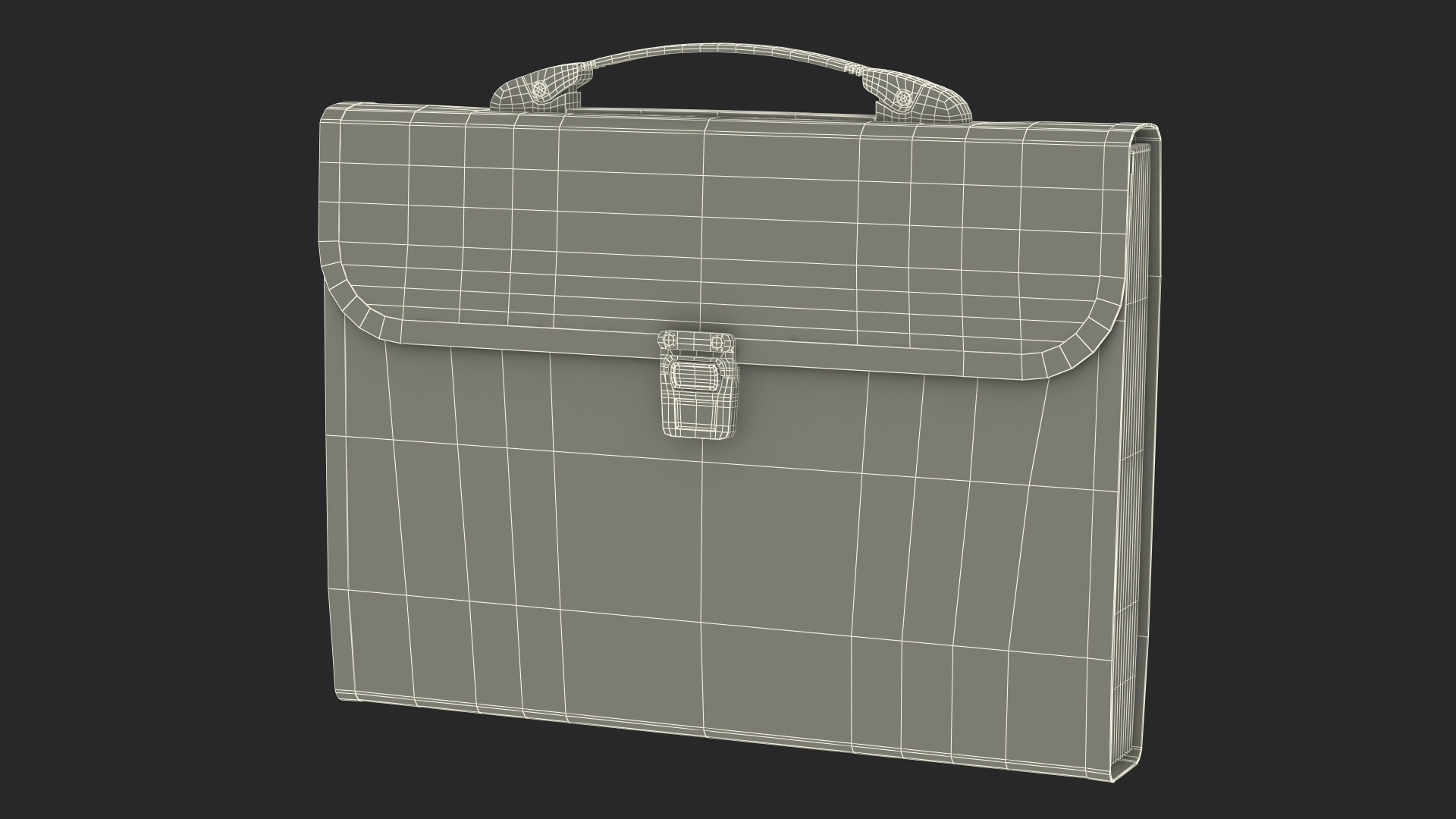 Expanding File Folder with Handle Red 3D