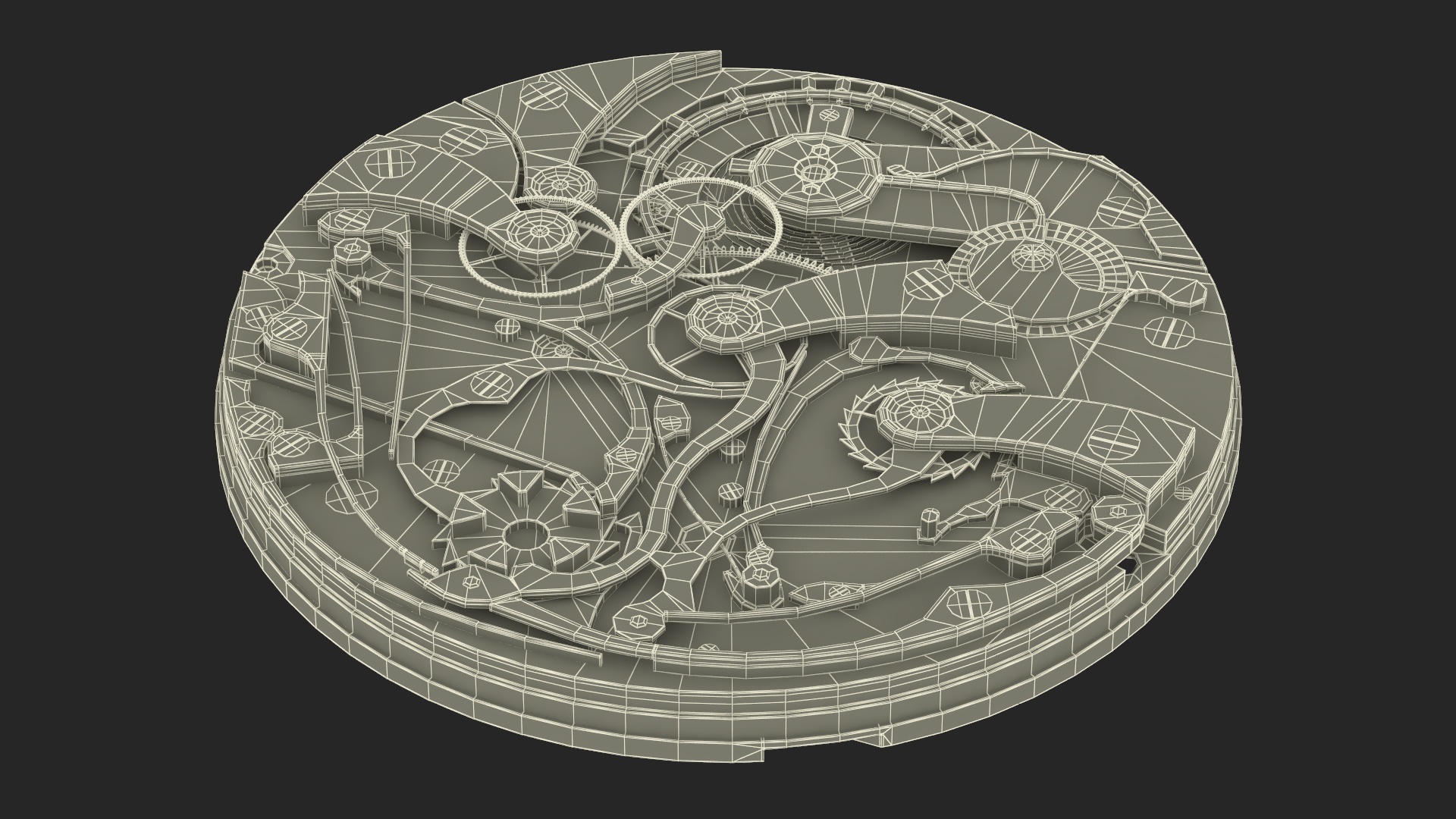 Pocket Watch Chronograph 3D model