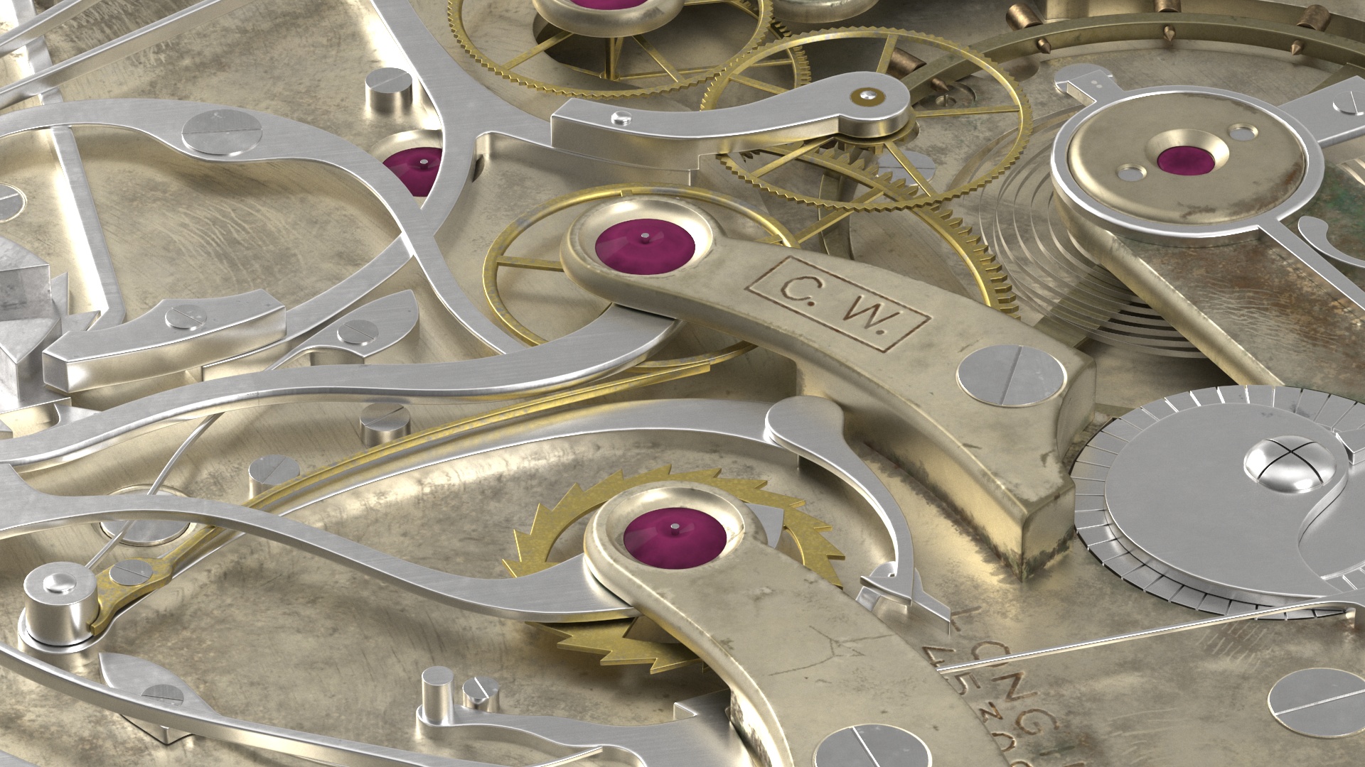 Pocket Watch Chronograph 3D model