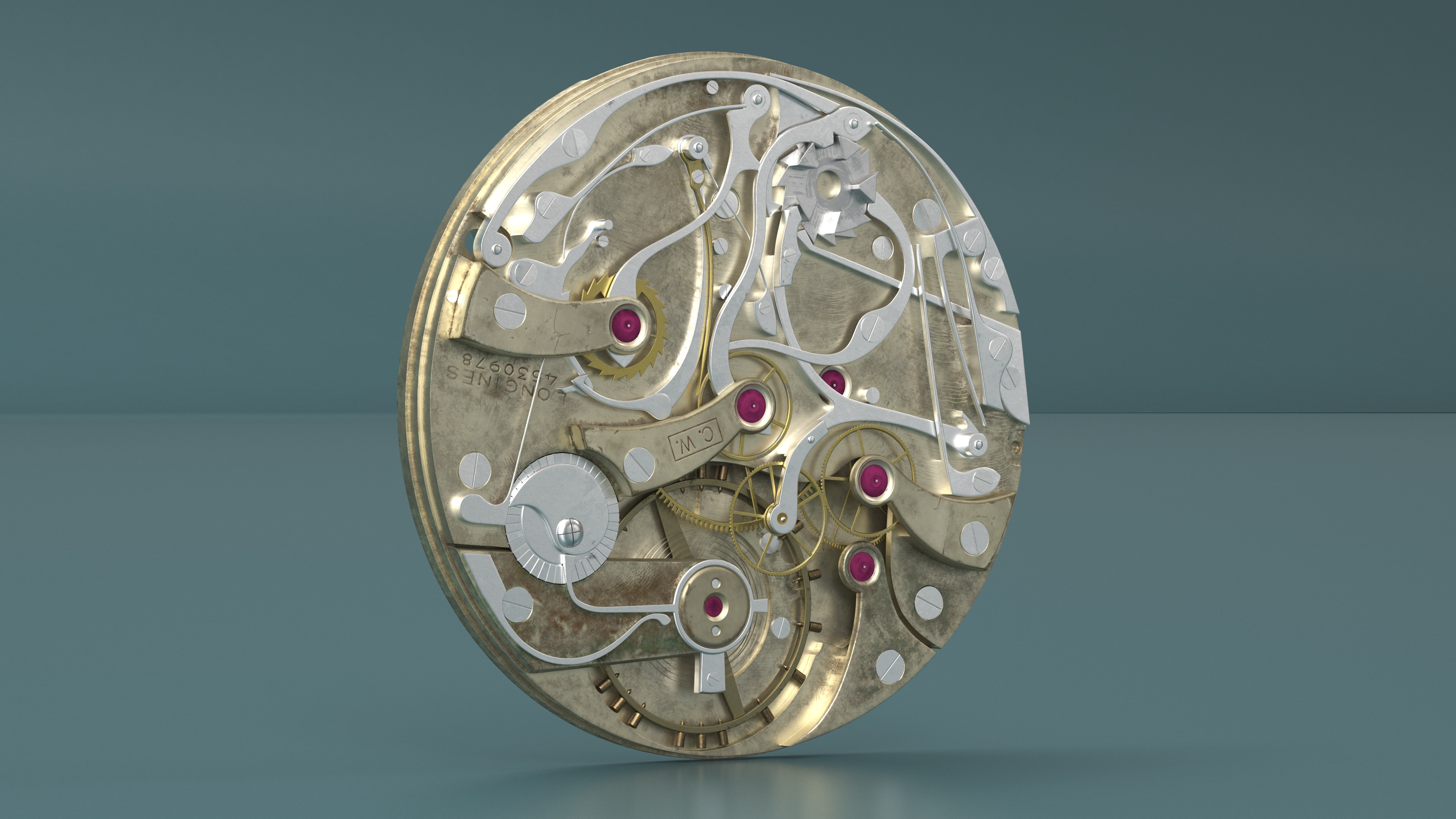 Pocket Watch Chronograph 3D model