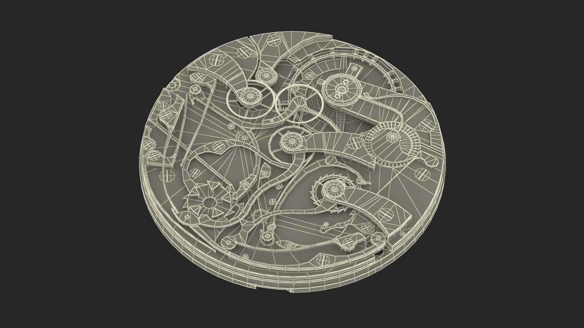Pocket Watch Chronograph 3D model