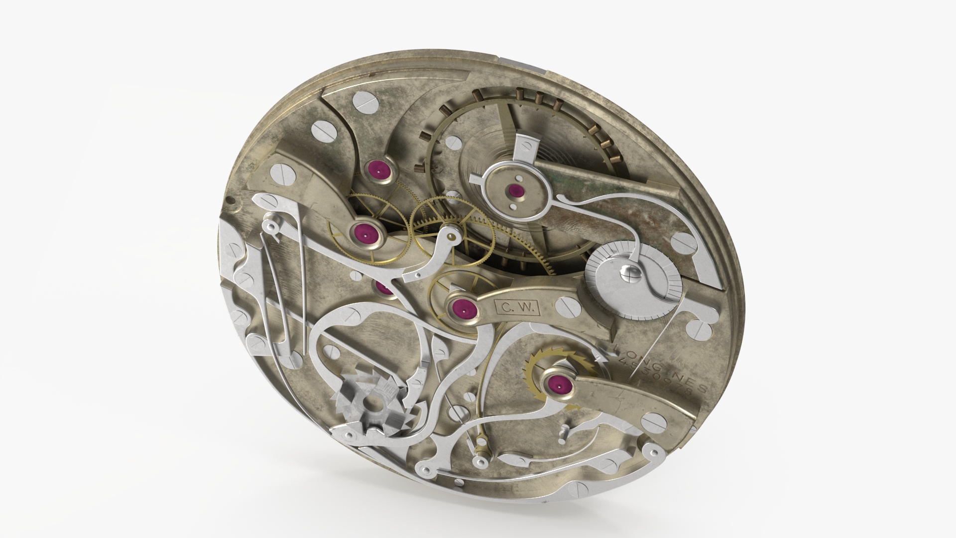 Pocket Watch Chronograph 3D model