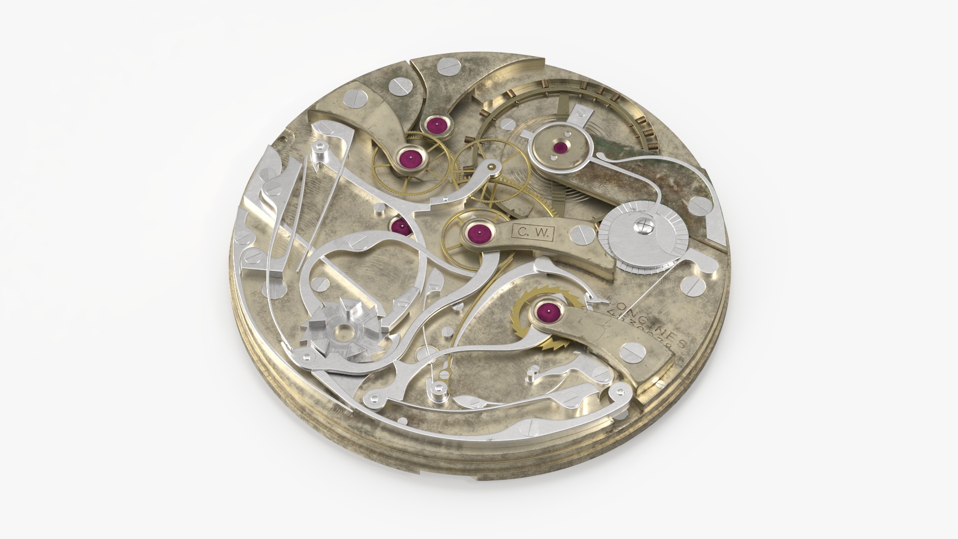 Pocket Watch Chronograph 3D model