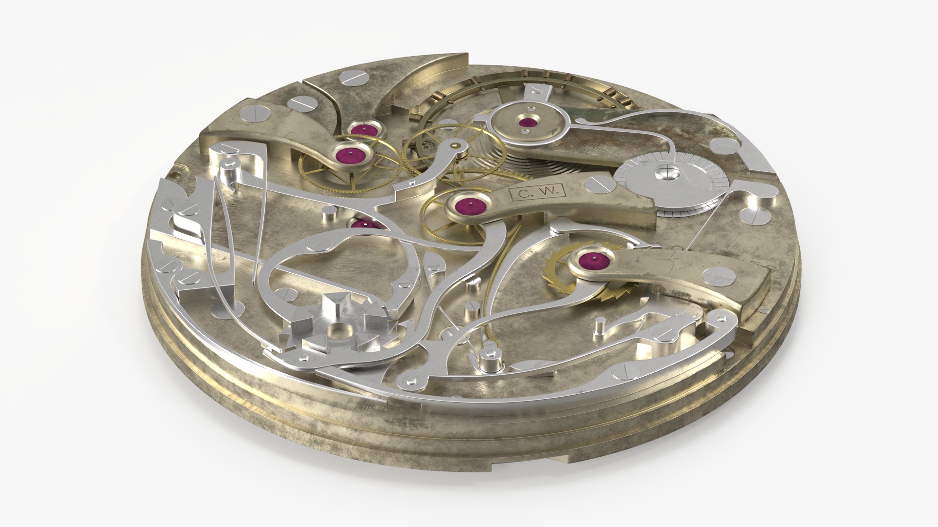 Pocket Watch Chronograph 3D model