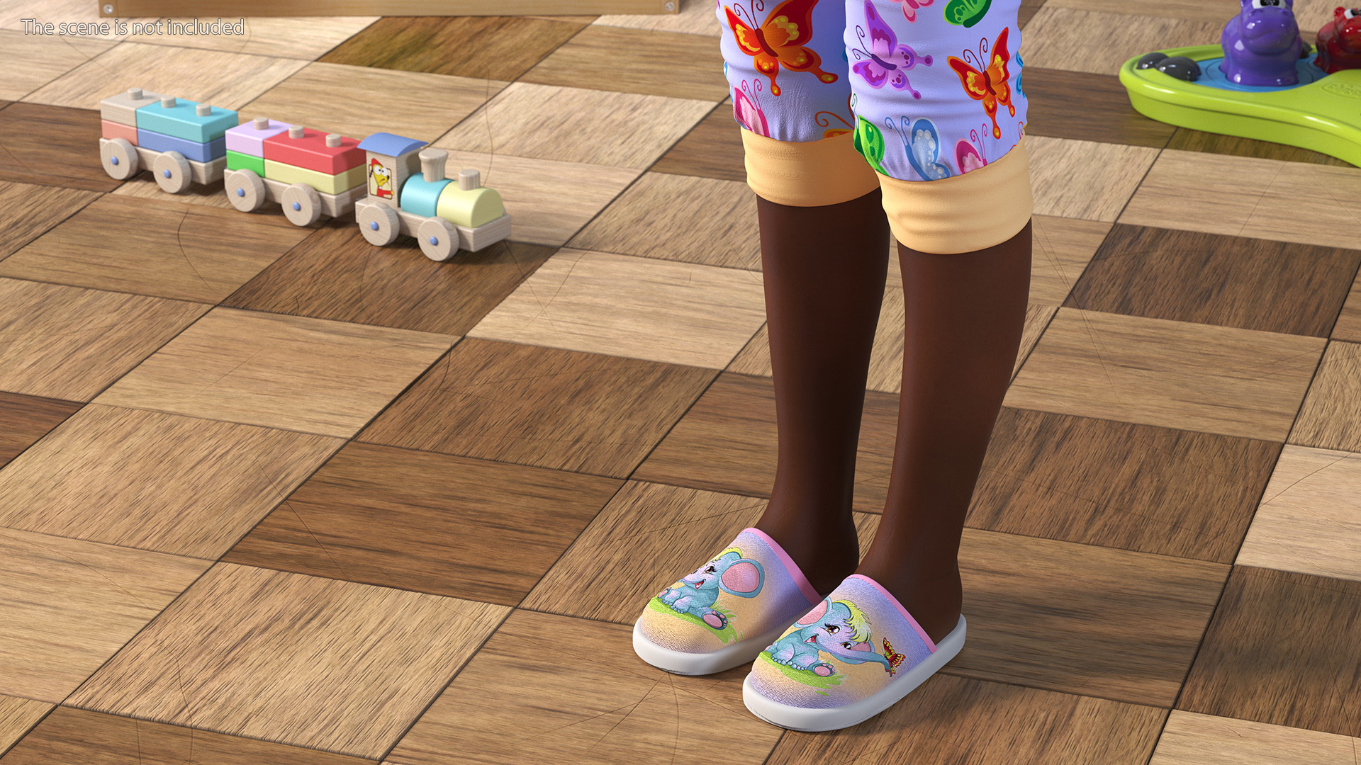 3D Girl Child Black Home Style Rigged for Cinema 4D model