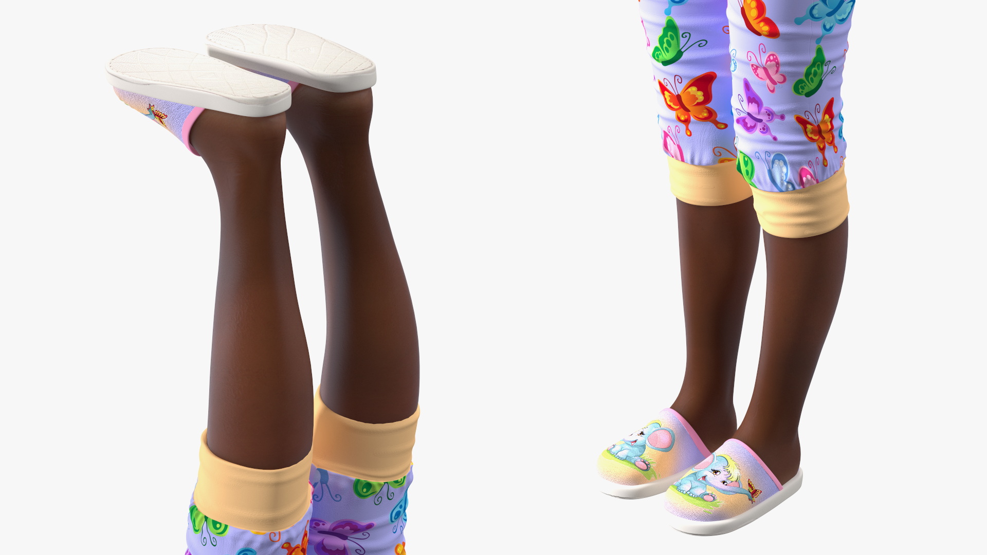 3D Girl Child Black Home Style Rigged for Cinema 4D model