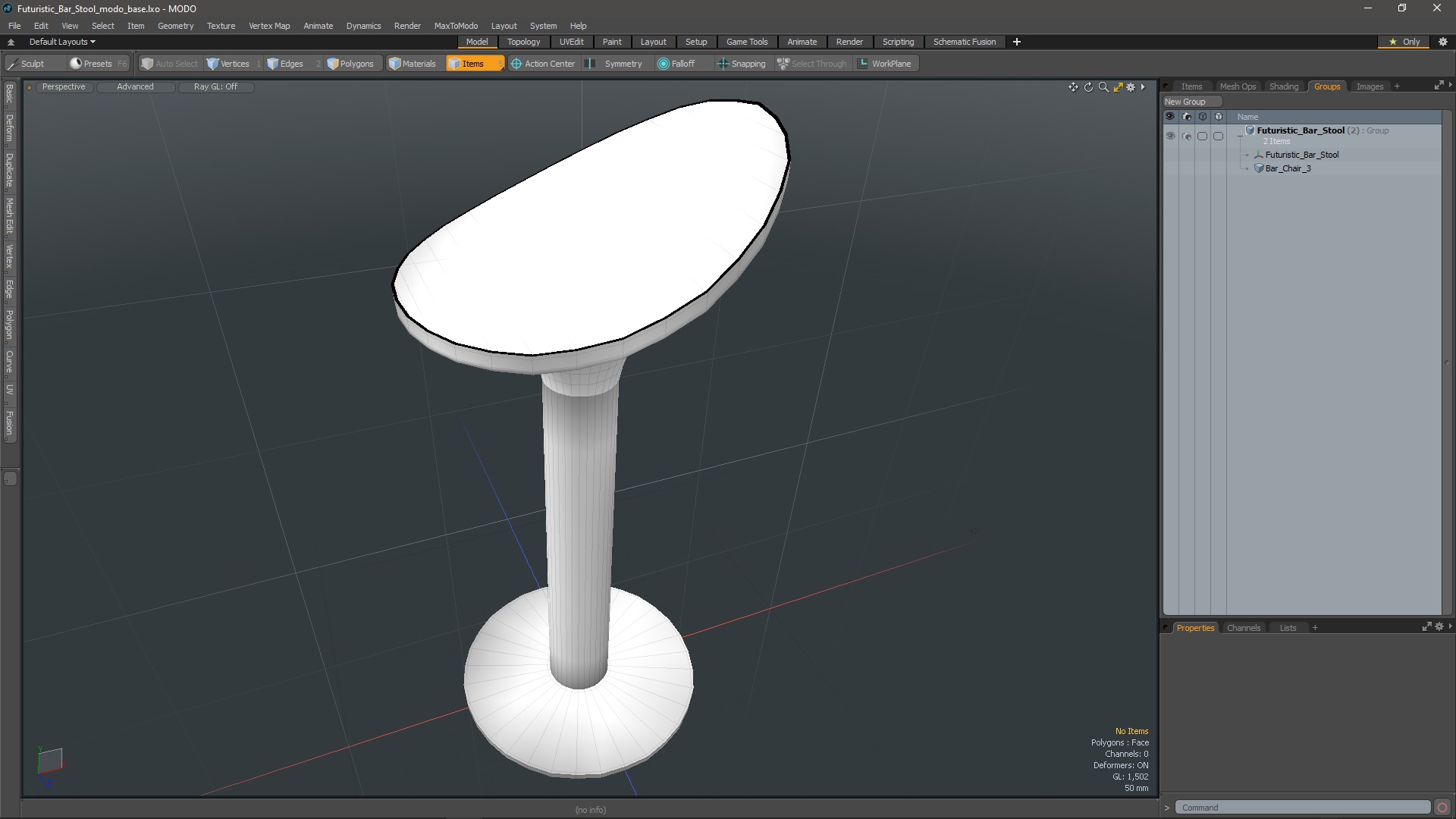 3D model Futuristic Bar Stool