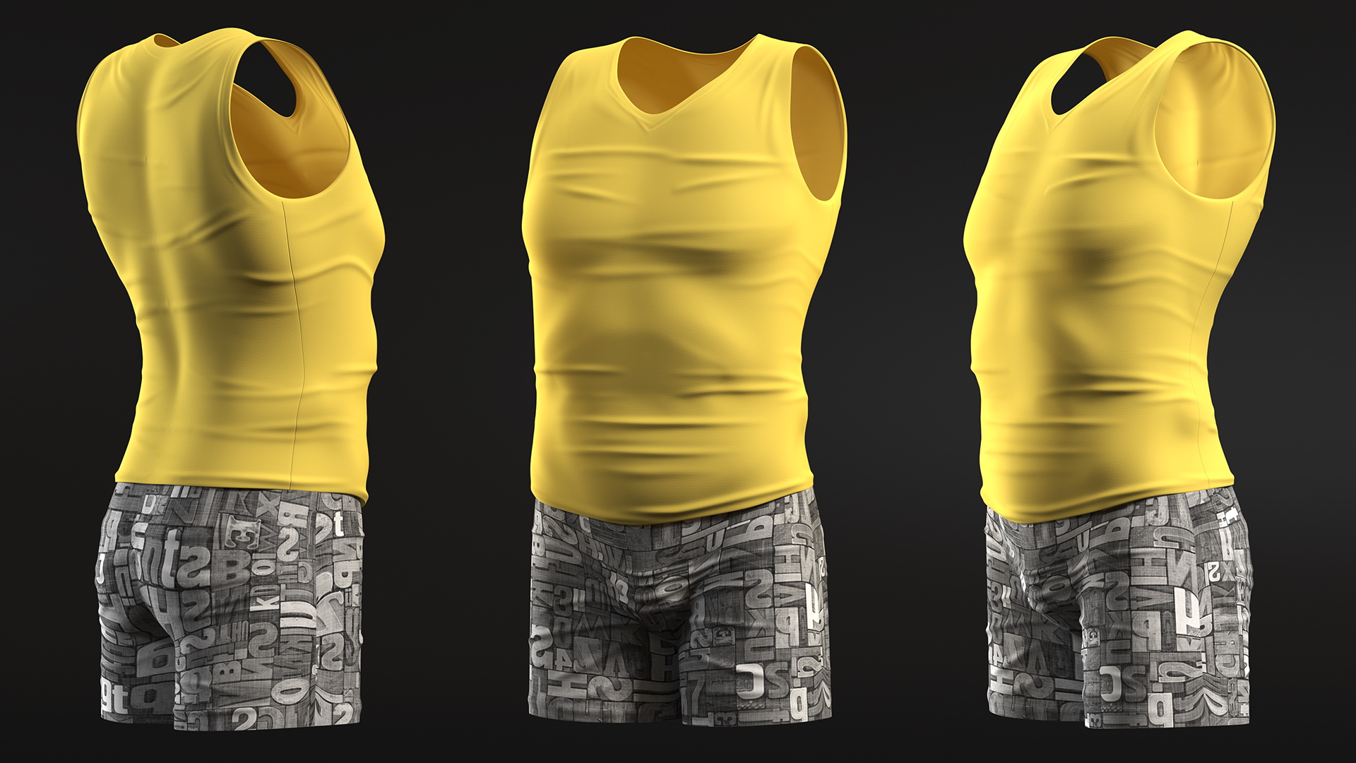 Nightwear Outfit for Men 3D model