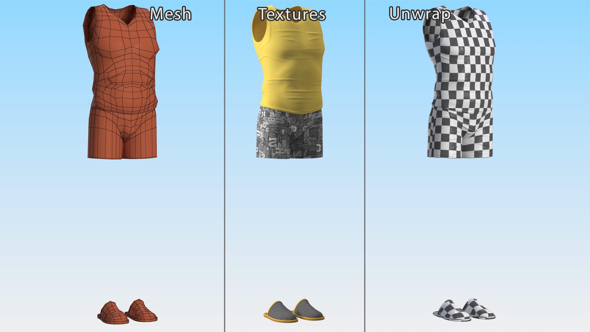 Nightwear Outfit for Men 3D model