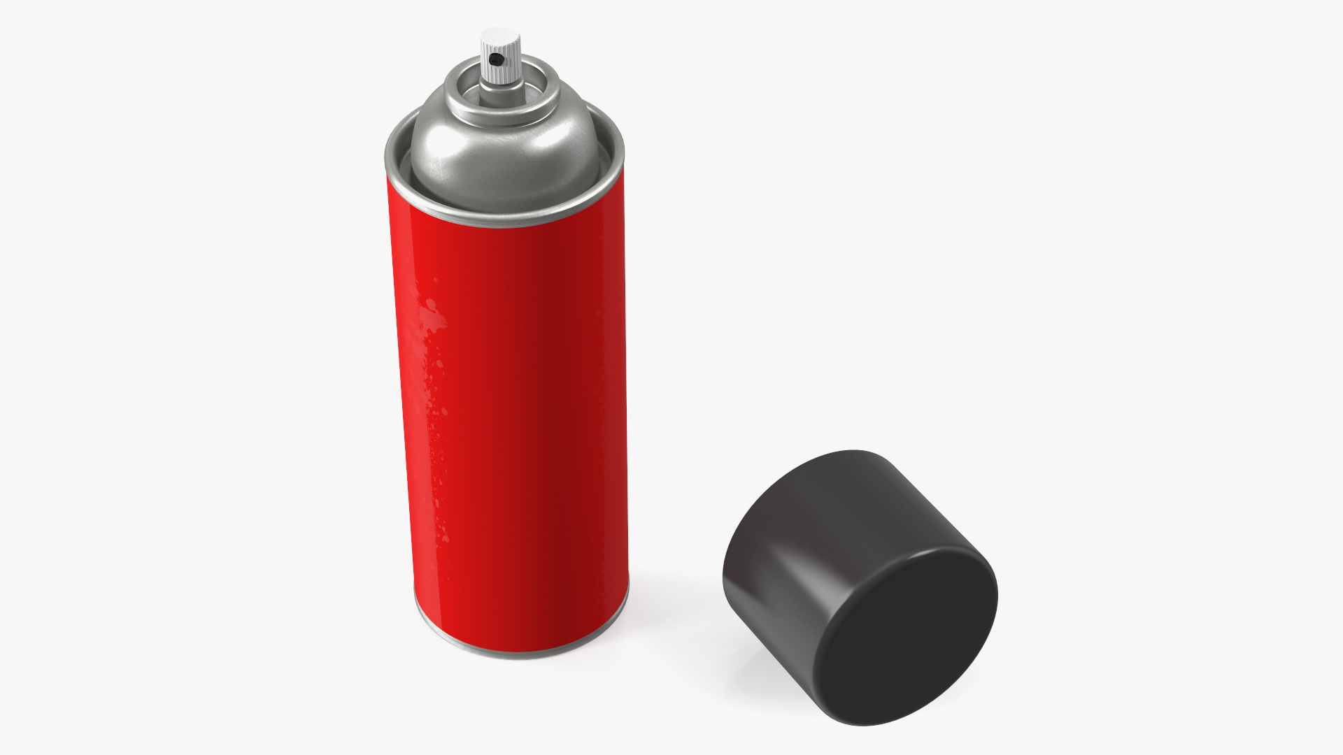 3D model Red Recycling Aerosol Can