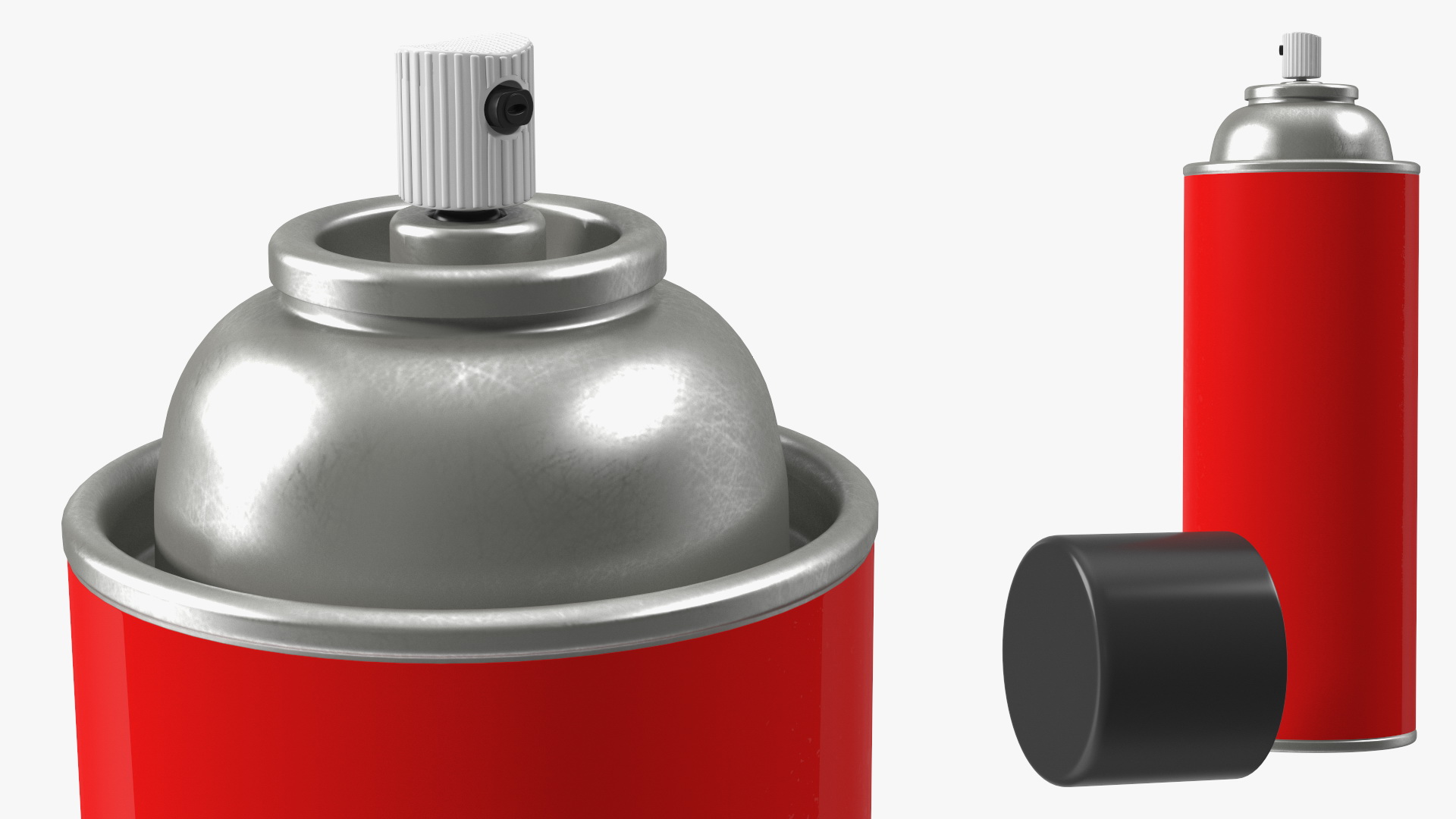 3D model Red Recycling Aerosol Can