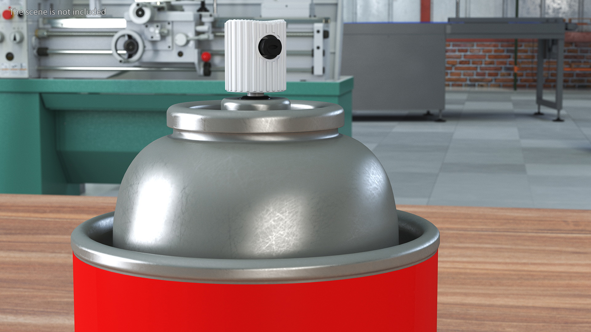 3D model Red Recycling Aerosol Can