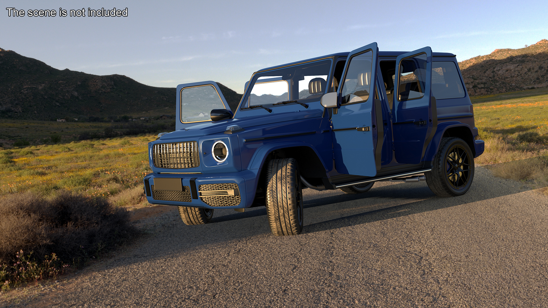 Modern Luxury SUV Blue 3D