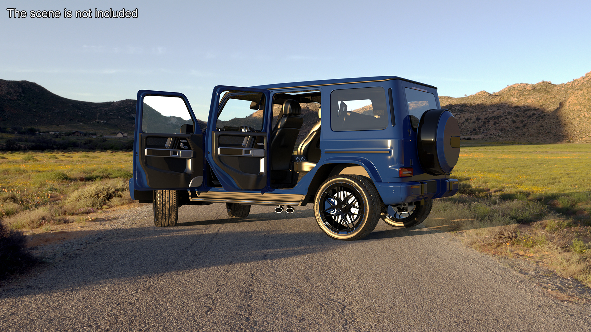 Modern Luxury SUV Blue 3D