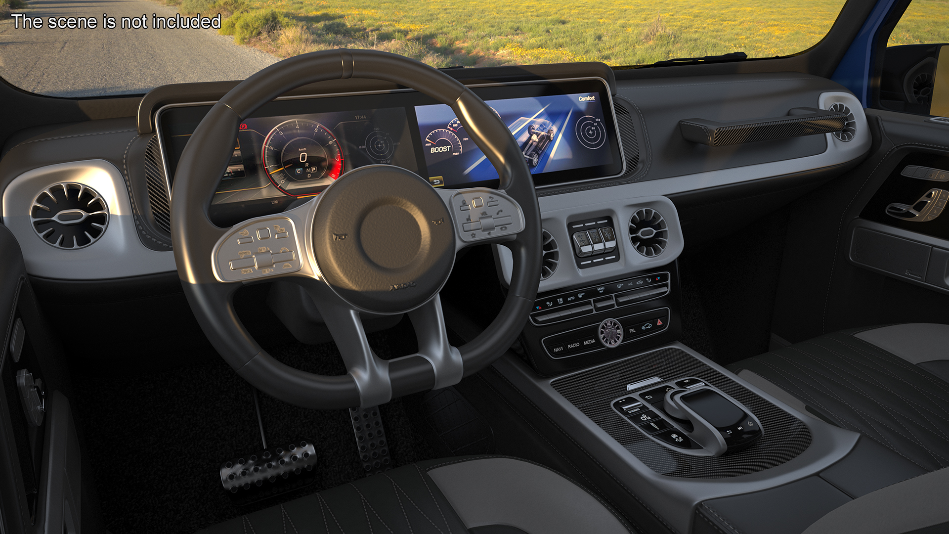 Modern Luxury SUV Blue 3D