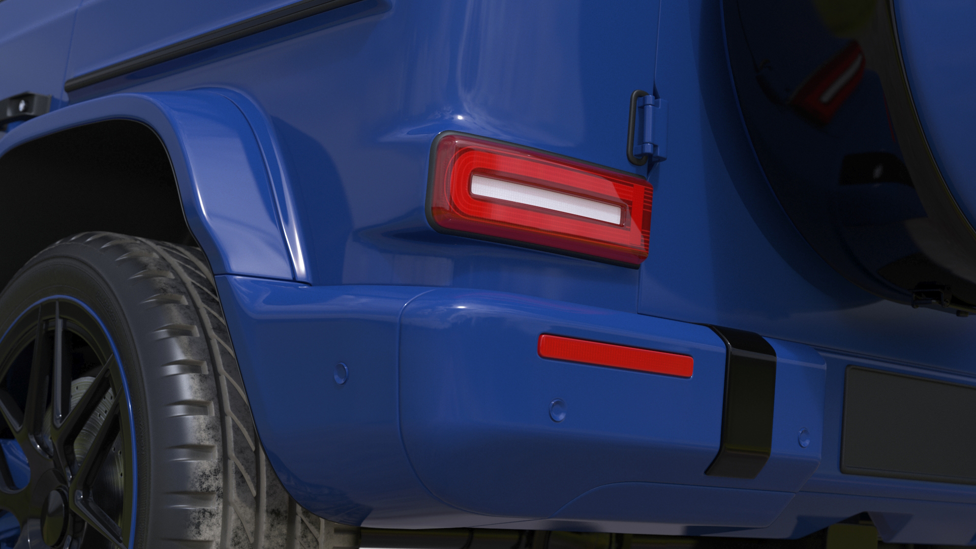 Modern Luxury SUV Blue 3D