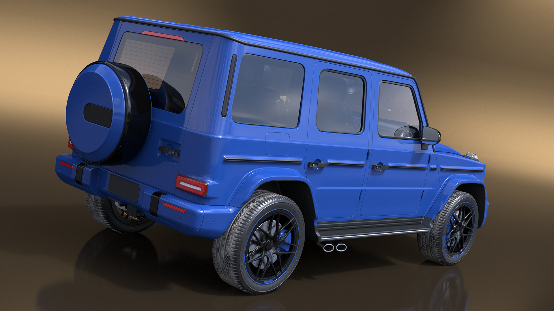 Modern Luxury SUV Blue 3D