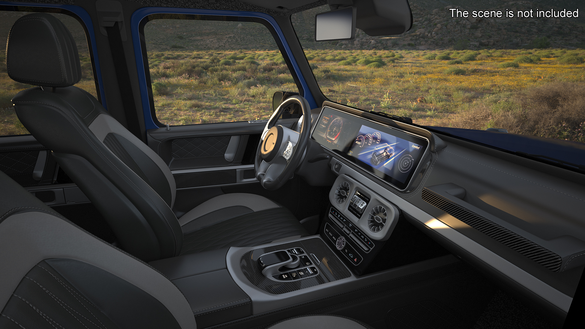 Modern Luxury SUV Blue 3D