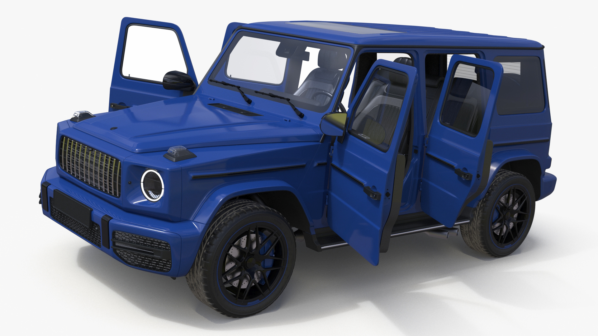 Modern Luxury SUV Blue 3D