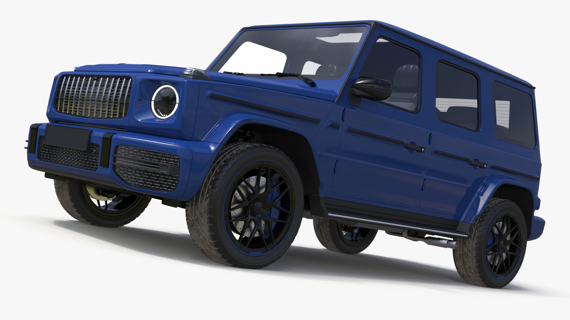 Modern Luxury SUV Blue 3D