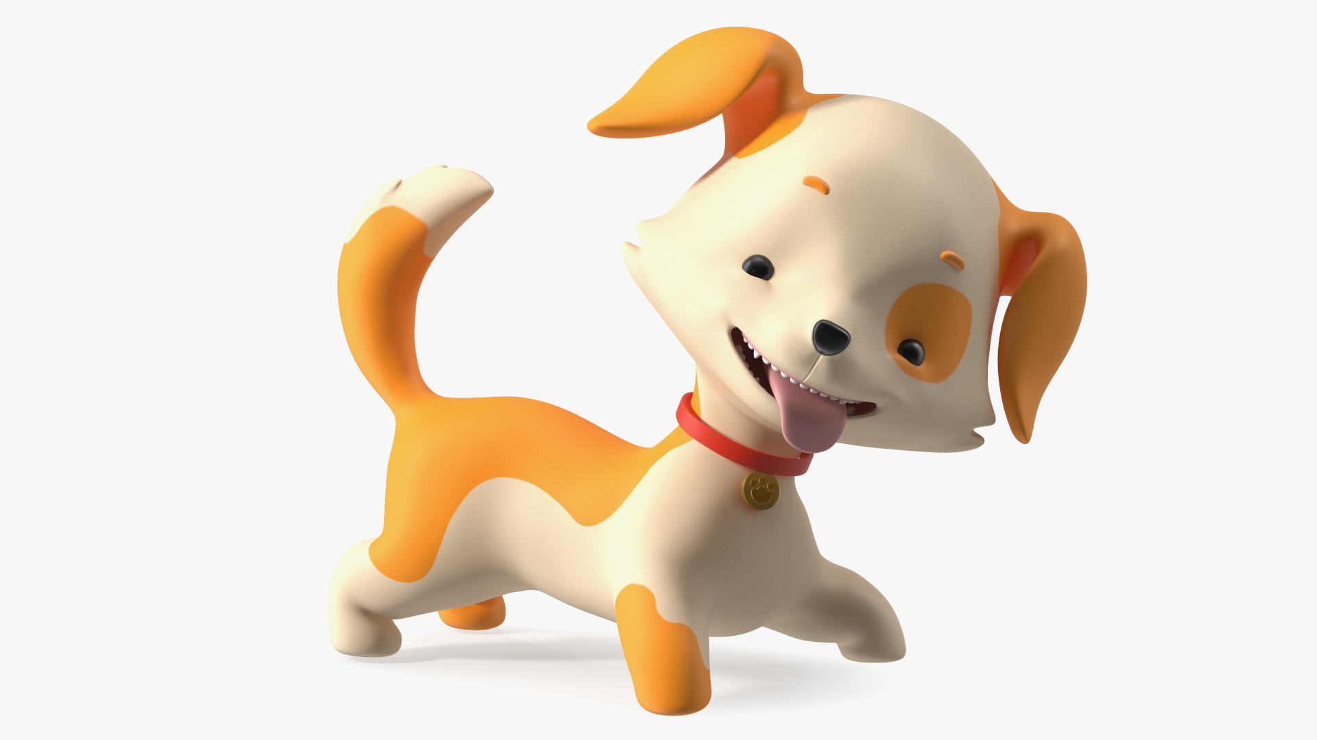 3D model Cartoon Puppy Dog Playful Pose